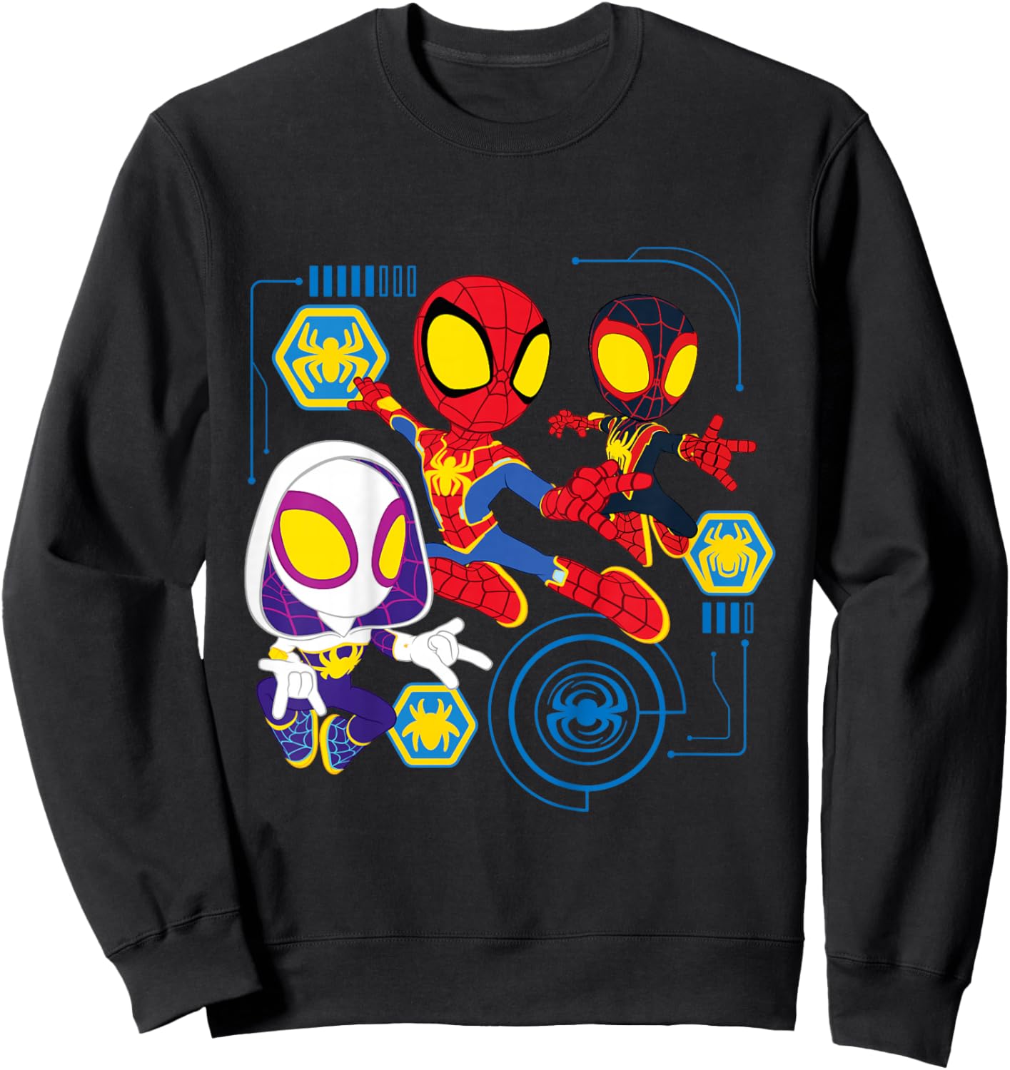 Marvel Spidey and His Amazing Friends Web-Spinners Heroes Sweatshirt - Sweatshirt | Black