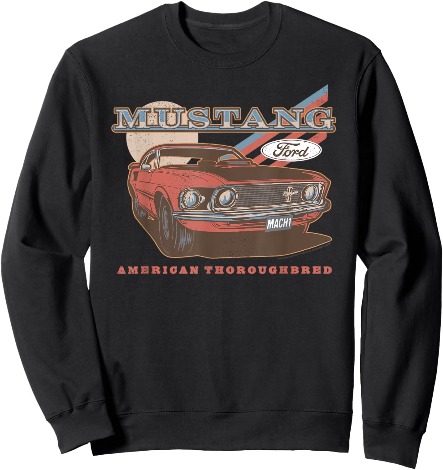 Ford - Red Mustang American Thoroughbred Sweatshirt - Sweatshirt | Black