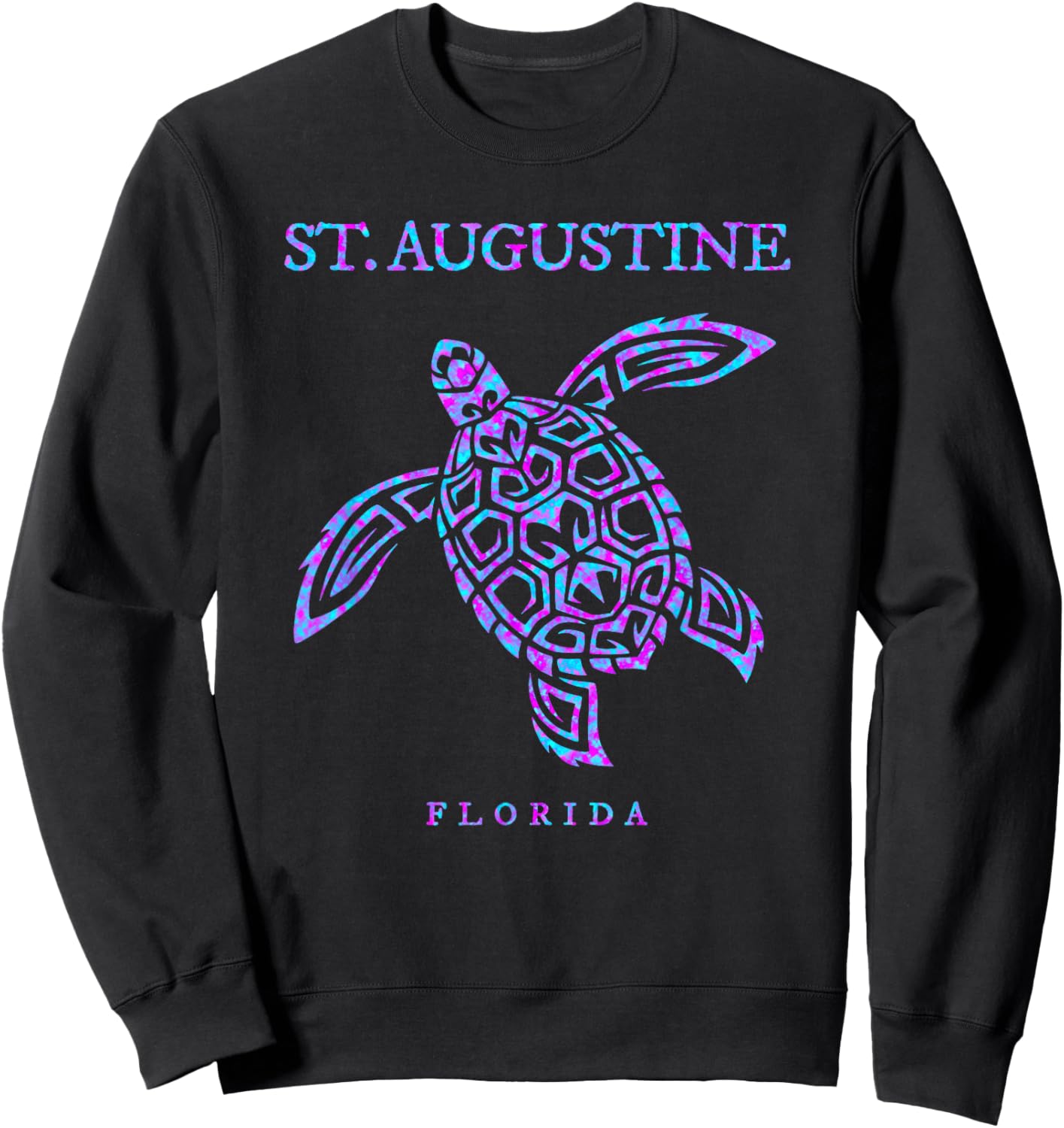 St. Augustine Florida Sea Turtle Beach Vacation Souvenir Sweatshirt - Sweatshirt | Black