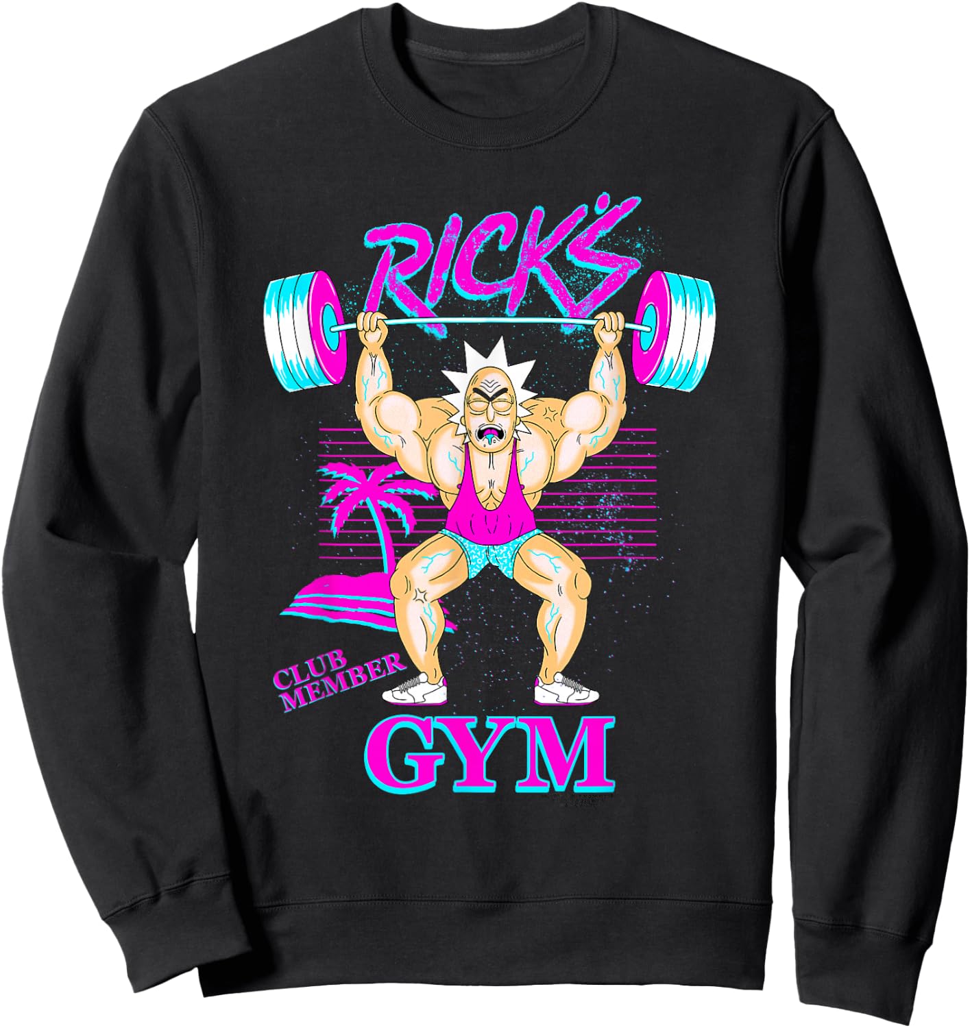 Rick and Morty Rick's Gym Sweatshirt - Sweatshirt | Black