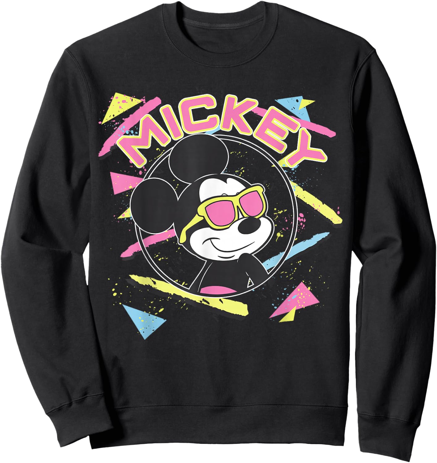 Disney Mickey and Friends Mickey Mouse 90's Portrait Sweatshirt - Sweatshirt | Black