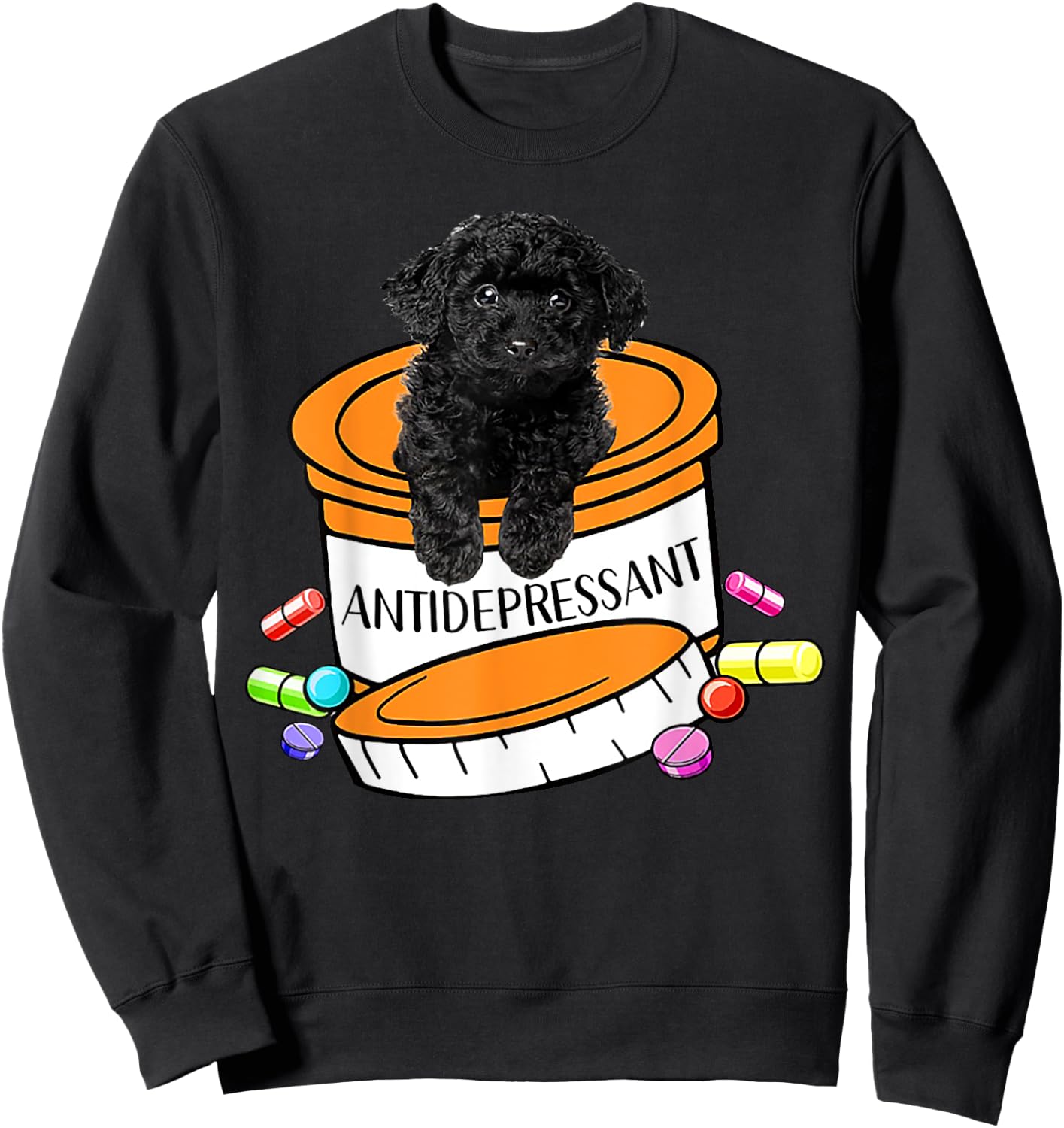 Basset Hound antidepressant Sweatshirt - Sweatshirt | Black
