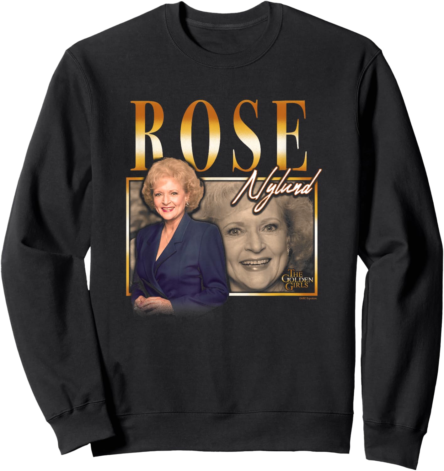 The Golden Girls Iconic Rose Nylund 90s Retro Big Portrait Sweatshirt - Sweatshirt | Black