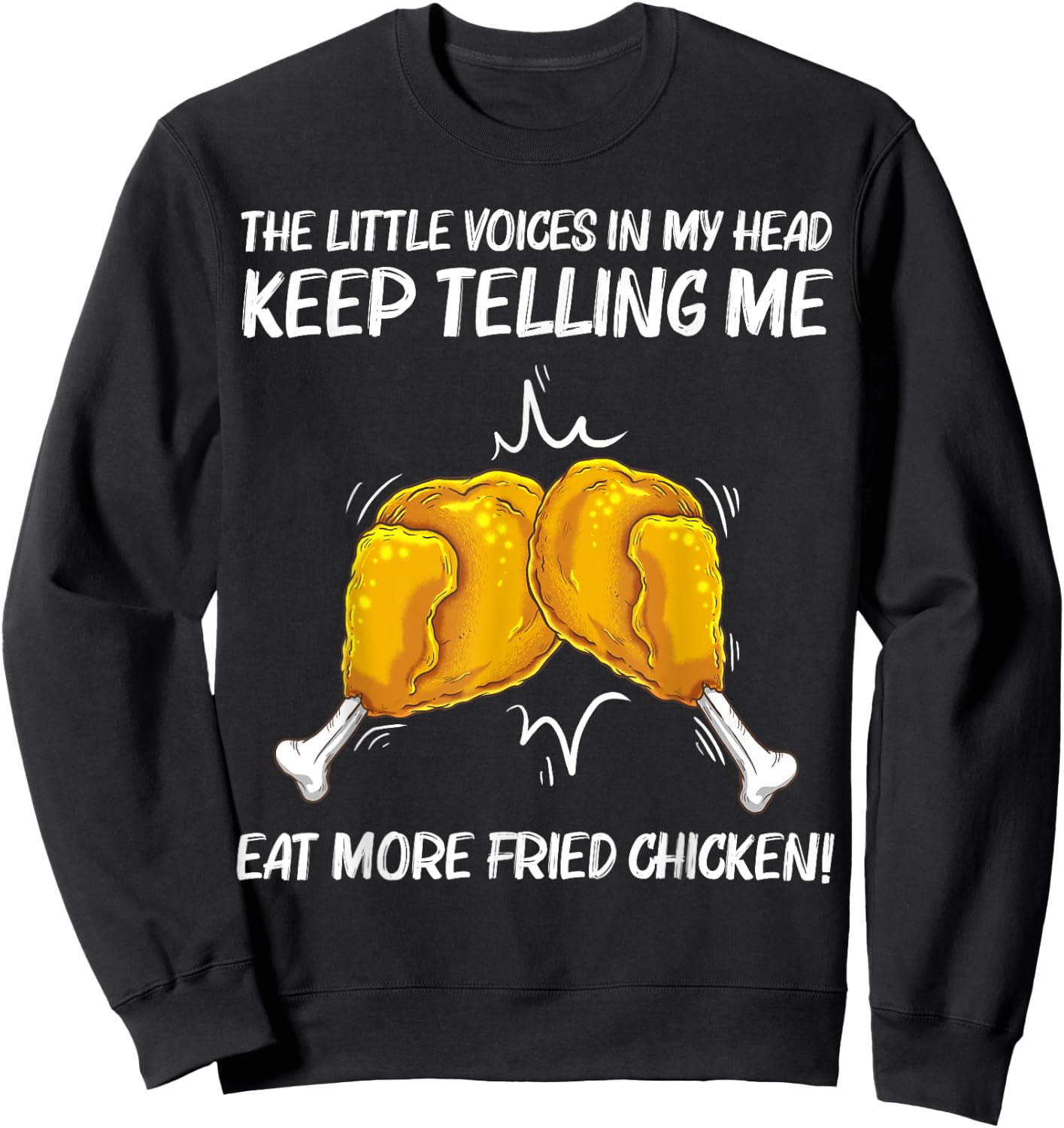Funny Fried Chicken Gift Women Chicken Bucket Food Sweatshirt - Sweatshirt | Black