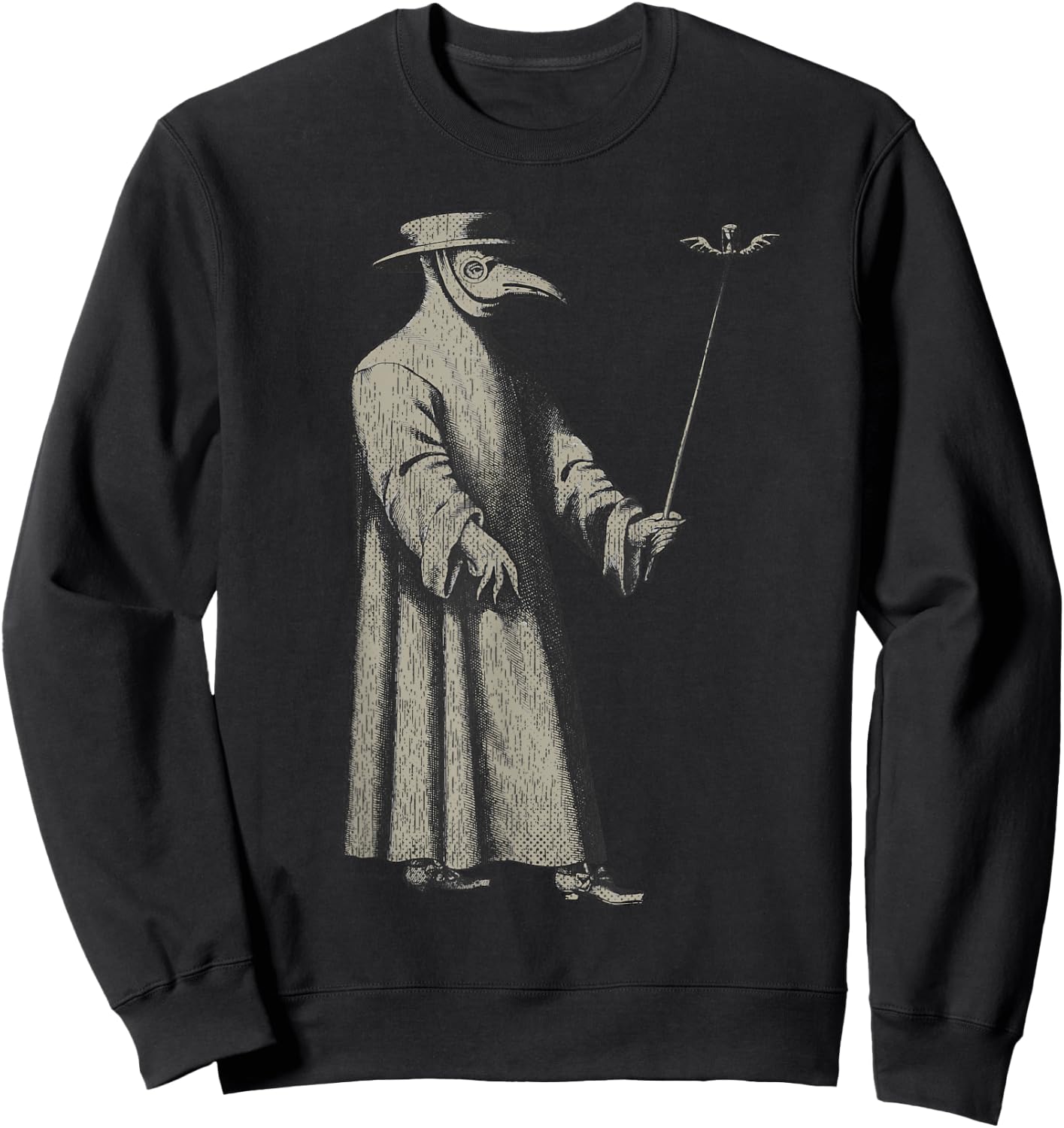 Plague Doctor Mask Medieval Steampunk Vintage Physician Sweatshirt - Sweatshirt | Black