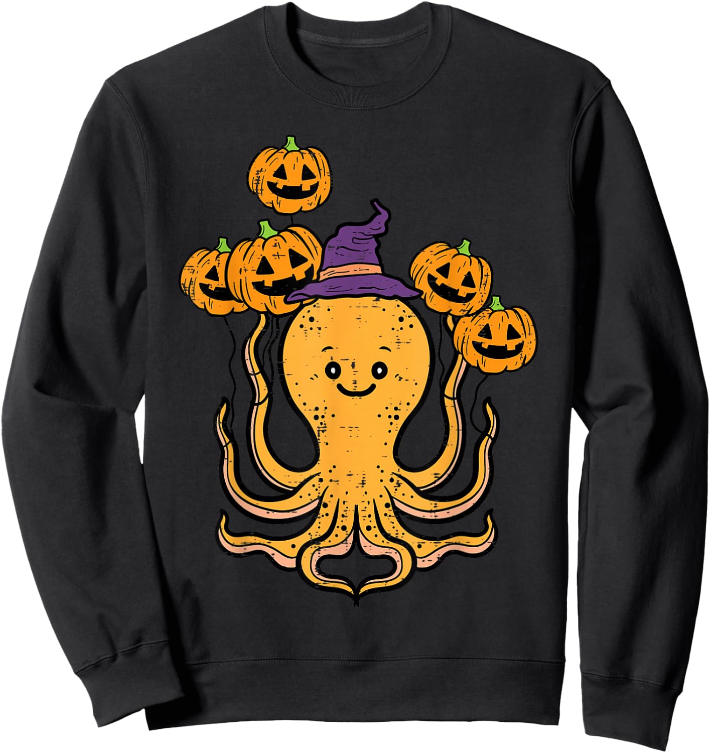 Halloween Octopus Fun Fall Costume Men Women Kids Boys Girls Sweatshirt - Sweatshirt | Black