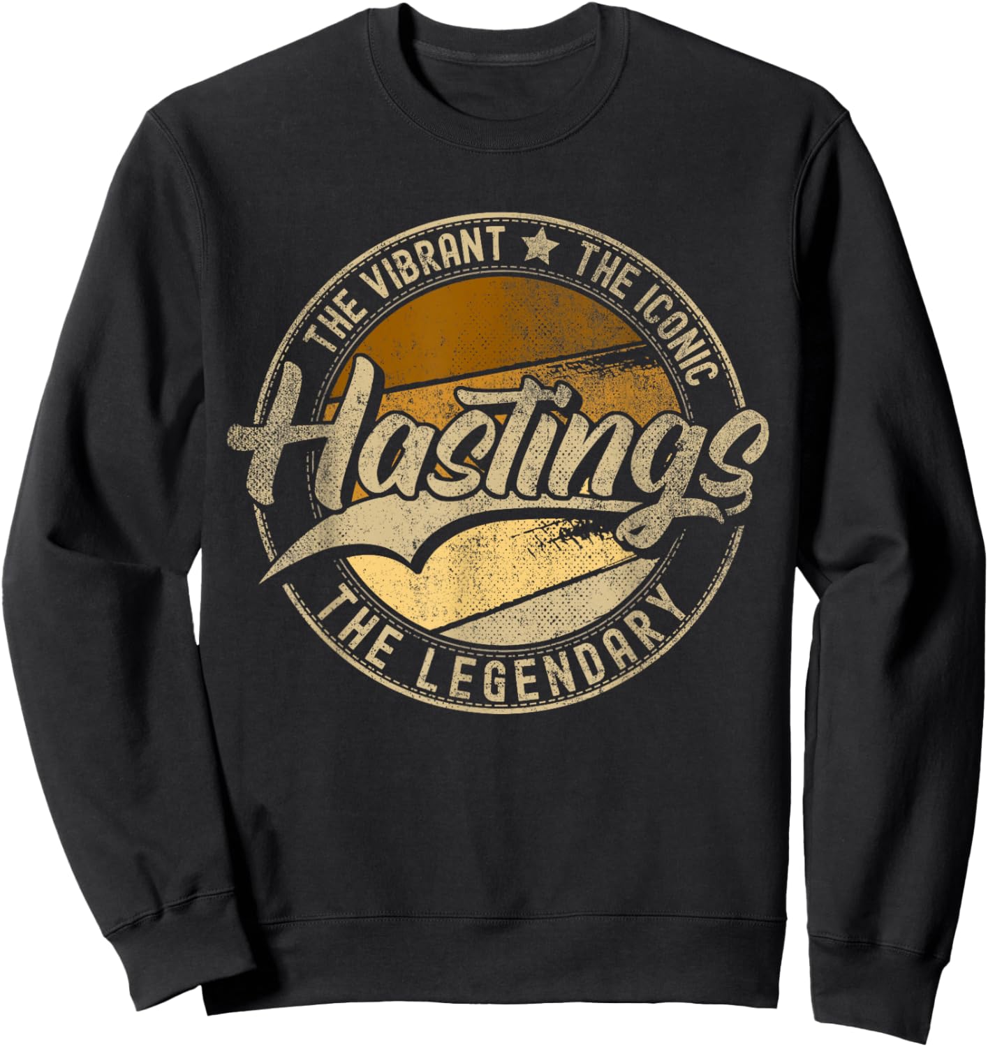 Hastings NE | Nebraska | Vintage Distressed Sweatshirt - Sweatshirt | Black