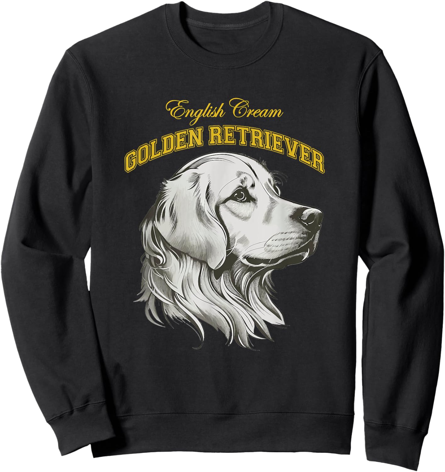 English Cream Golden Retriever ECGR Retro Preppy Collegiate Sweatshirt - Sweatshirt | Black