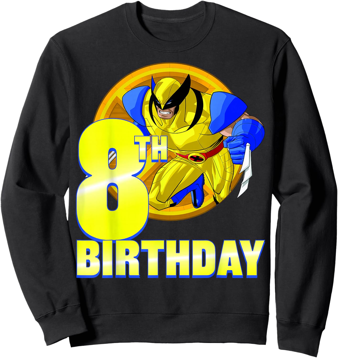 Marvel X-Men Wolverine 8th Birthday Badge Sweatshirt - Sweatshirt | Black