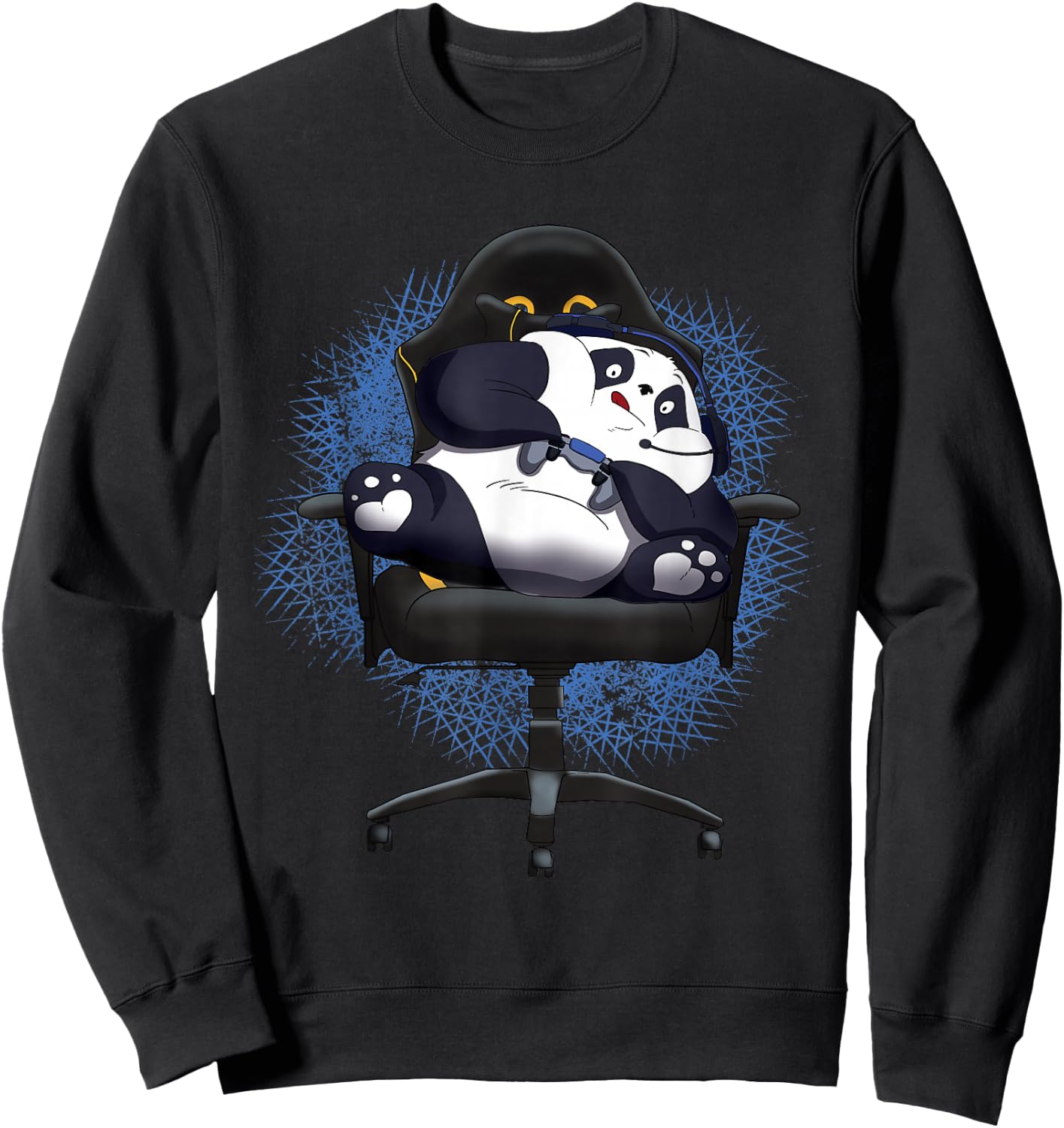 Gaming Panda Funny Gamer Video Games Sweatshirt - Sweatshirt | Black