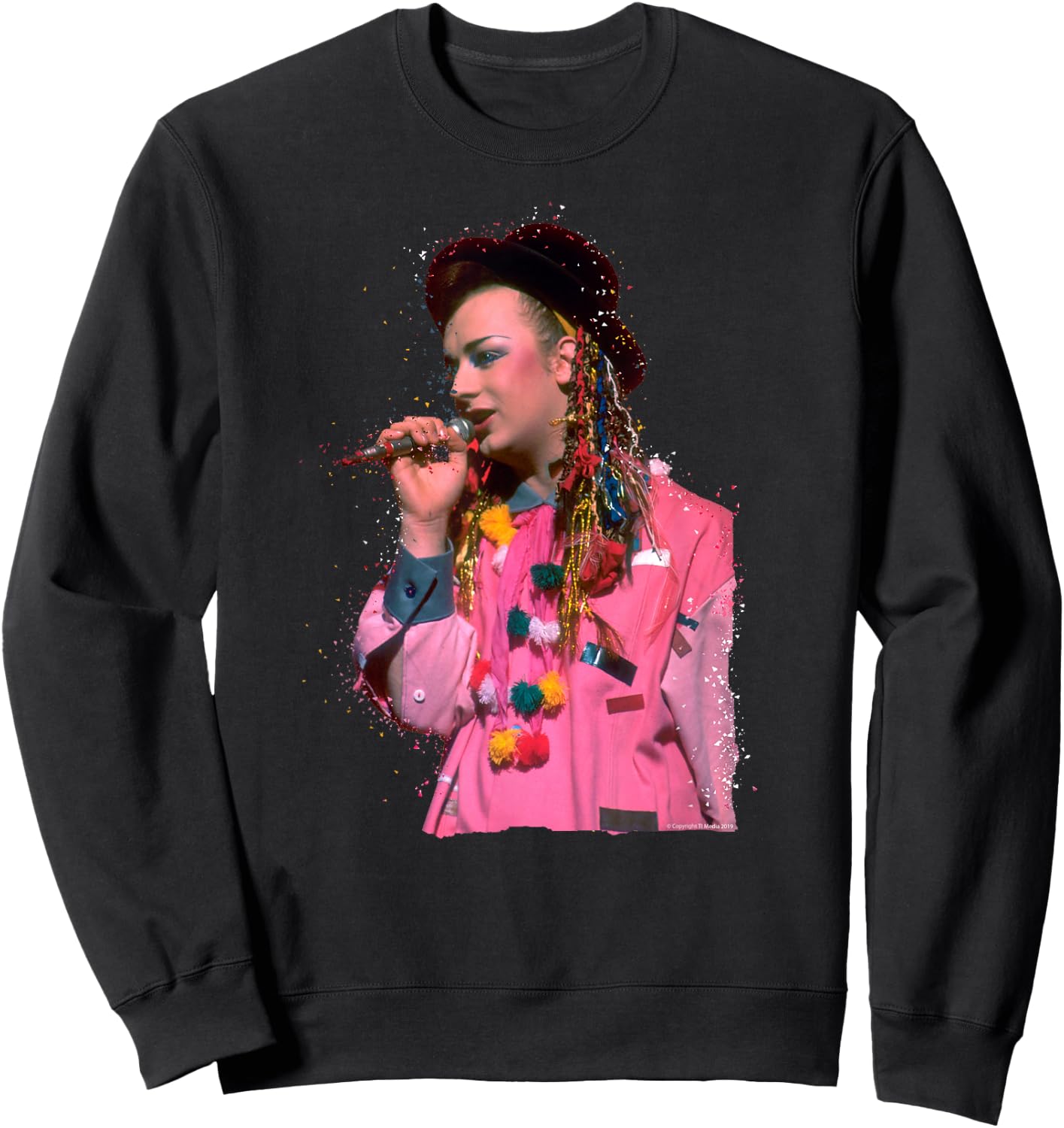 TV Times Boy George 80s Particle Effect Sweatshirt - Sweatshirt | Black