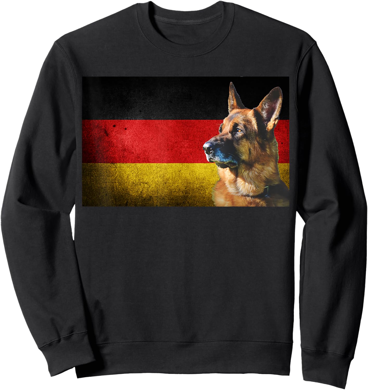 German Shepherd Flag of Germany Sweatshirt - Sweatshirt | Black