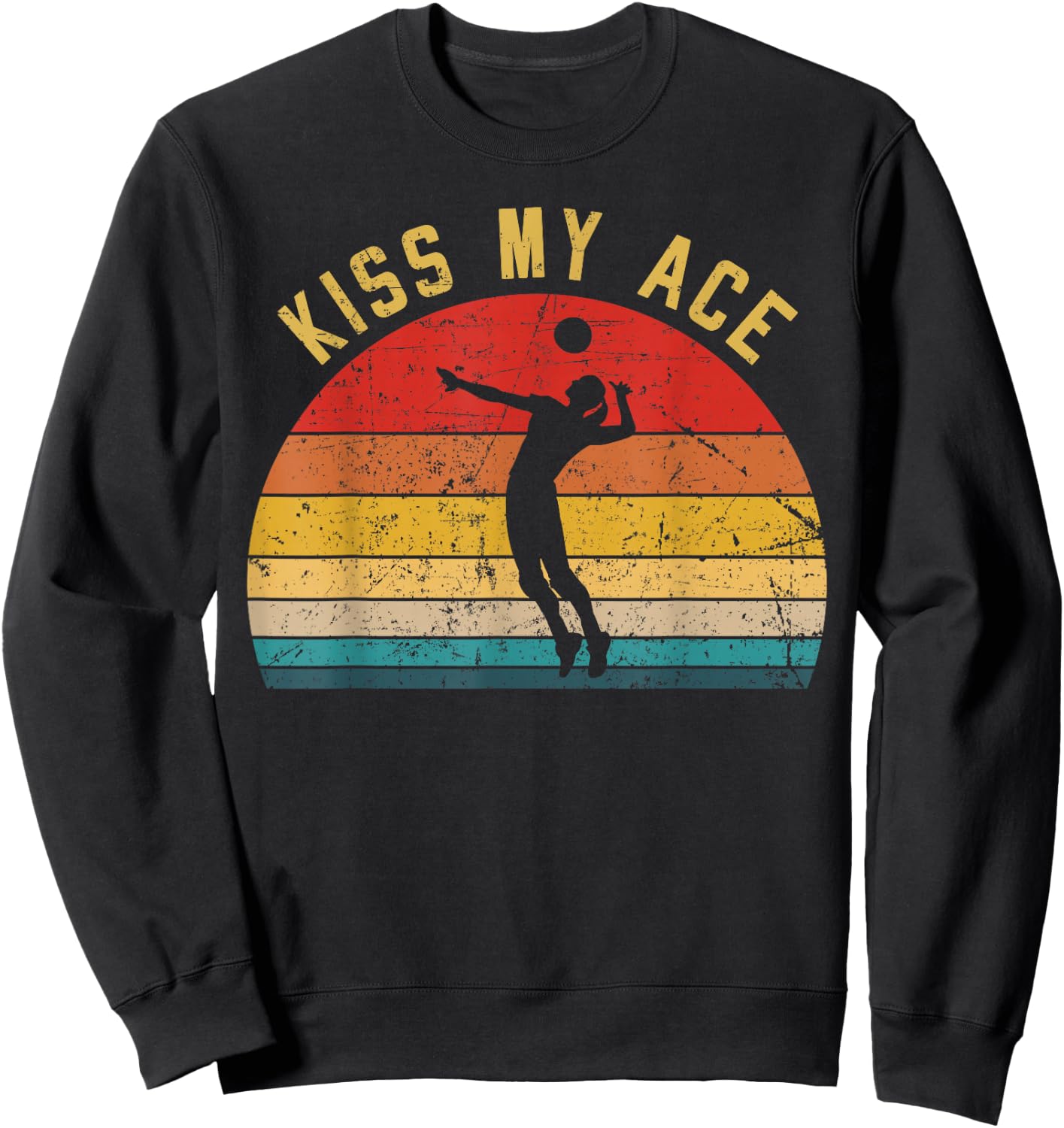 Volleyball Kiss my Ace Volleyball-Player Coach Gift Sweatshirt - Sweatshirt | Black