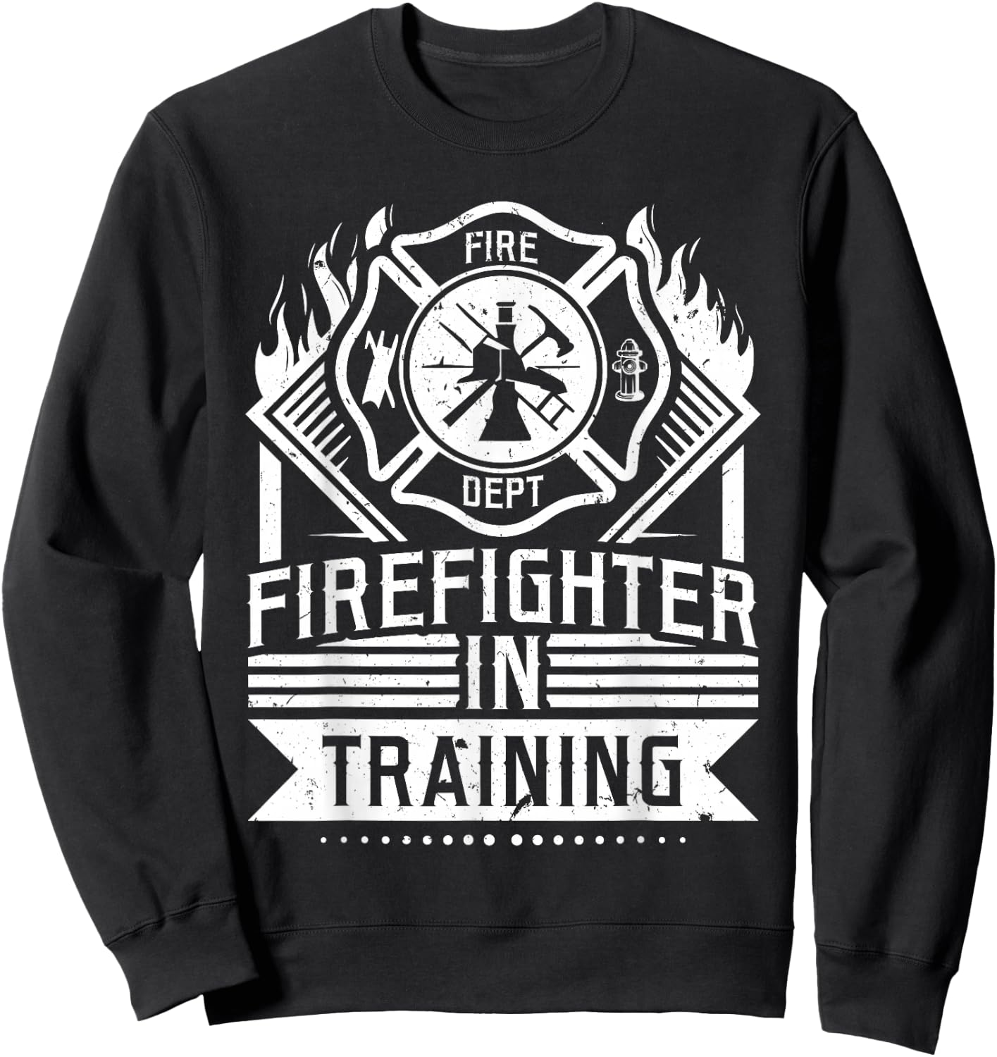 Future Firefighter In Training Firefighter Thin Red Line Sweatshirt - Sweatshirt | Black