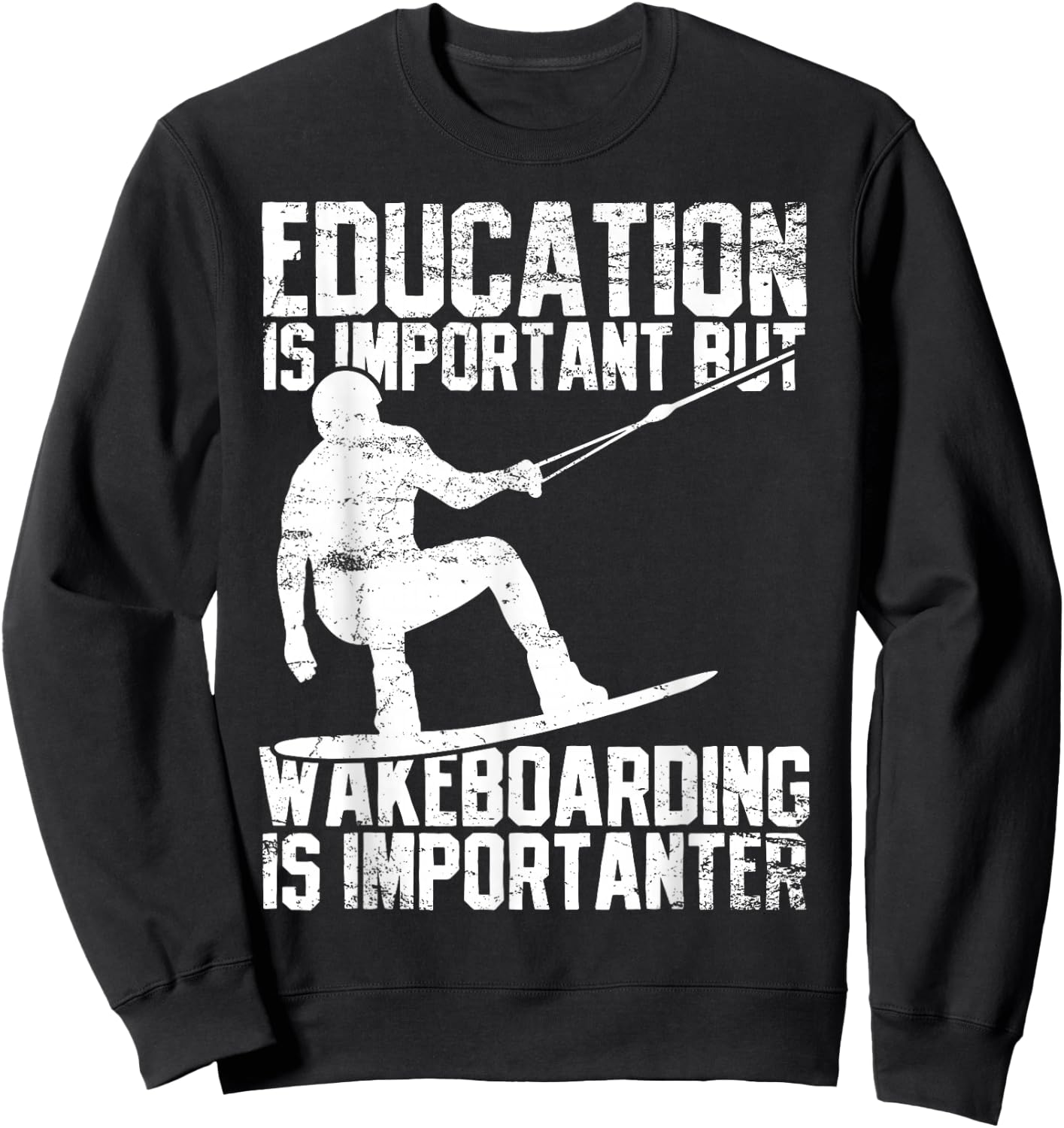Wakeboarding Wakeboarder Wakeboard Vintage Sweatshirt - Sweatshirt | Black