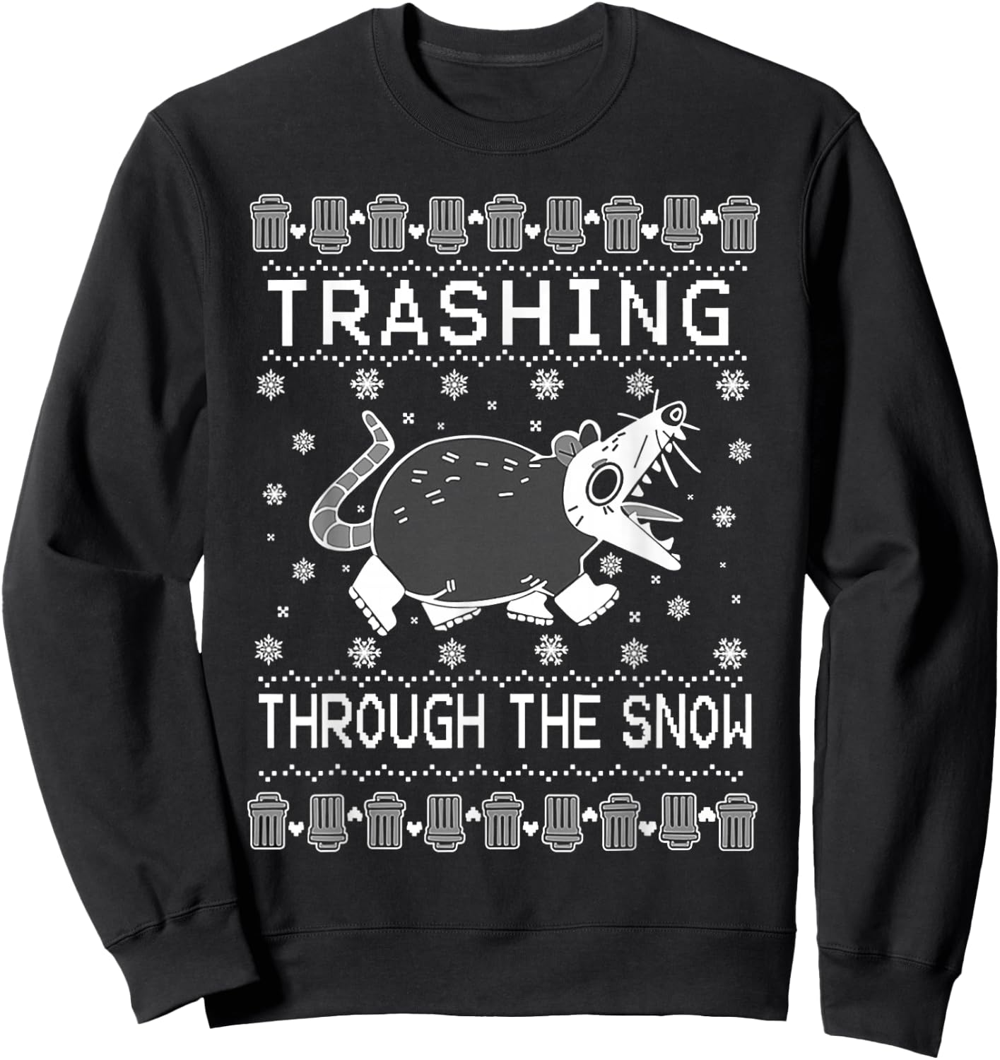Trashing Through The Snow Sweatshirt - Sweatshirt | Black