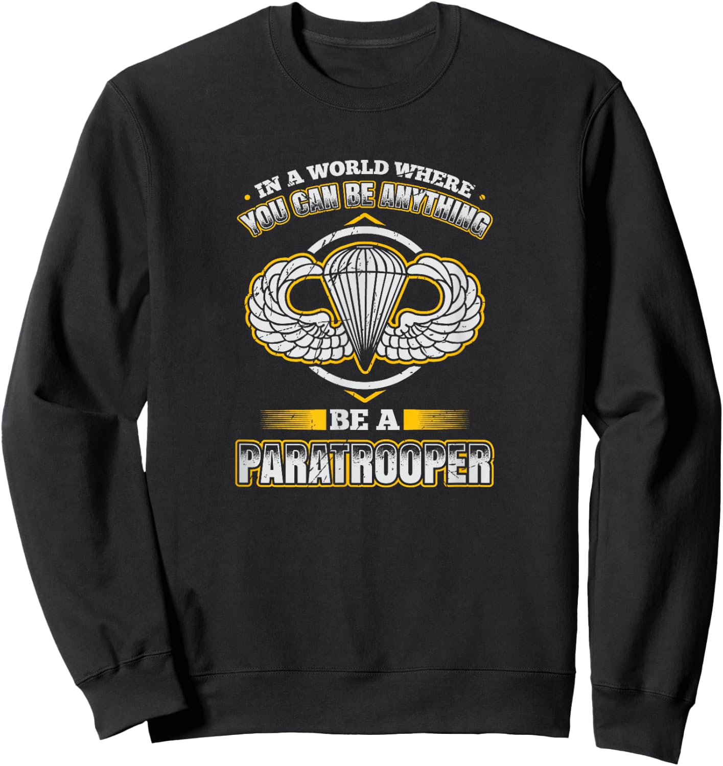 82nd Airborne | Military Jump Wings Paratrooper Sweatshirt - Sweatshirt | Black
