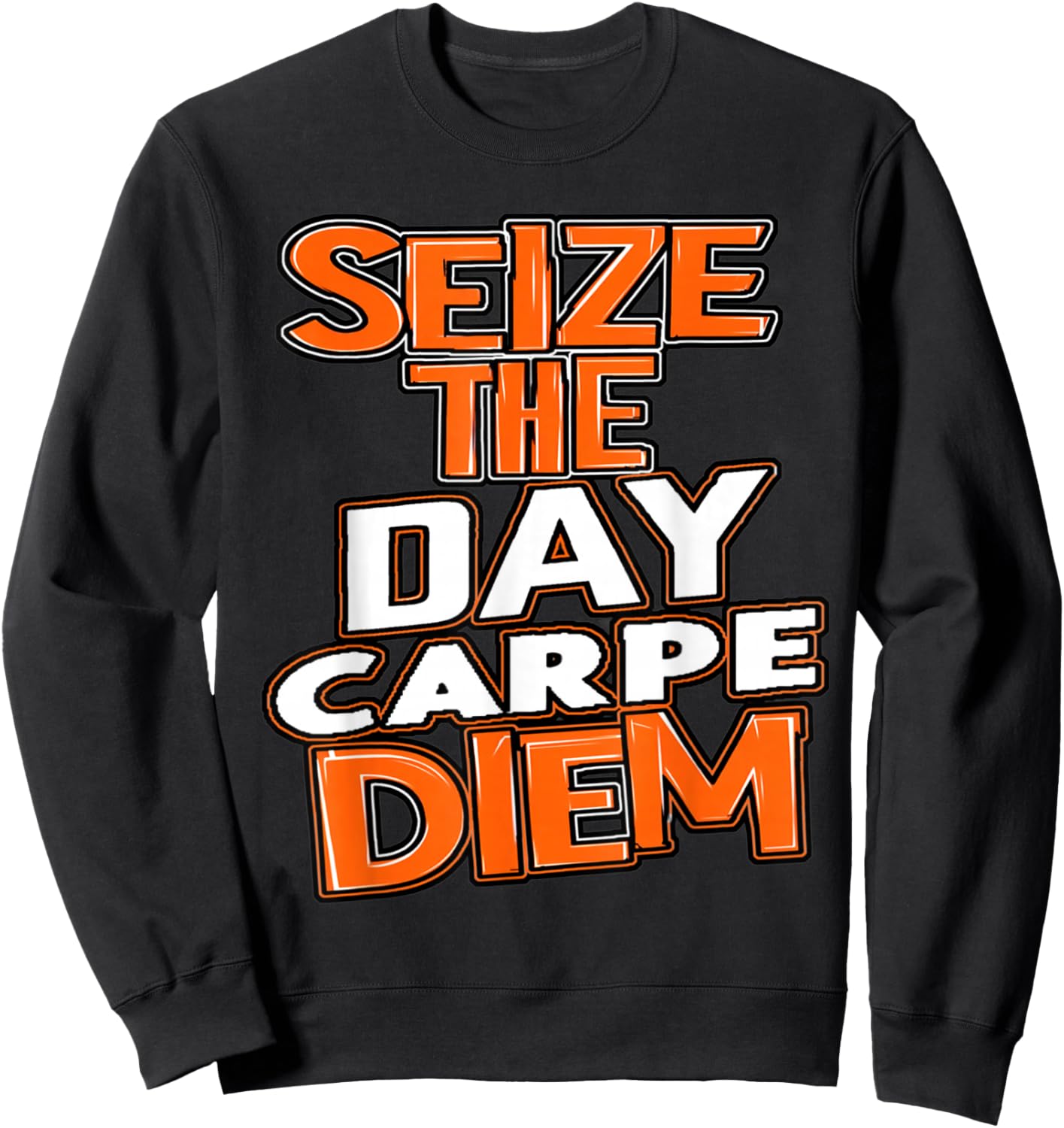 Seize the Day Carpe Diem Be Bold Opportunity Life Gives You Sweatshirt - Sweatshirt | Black