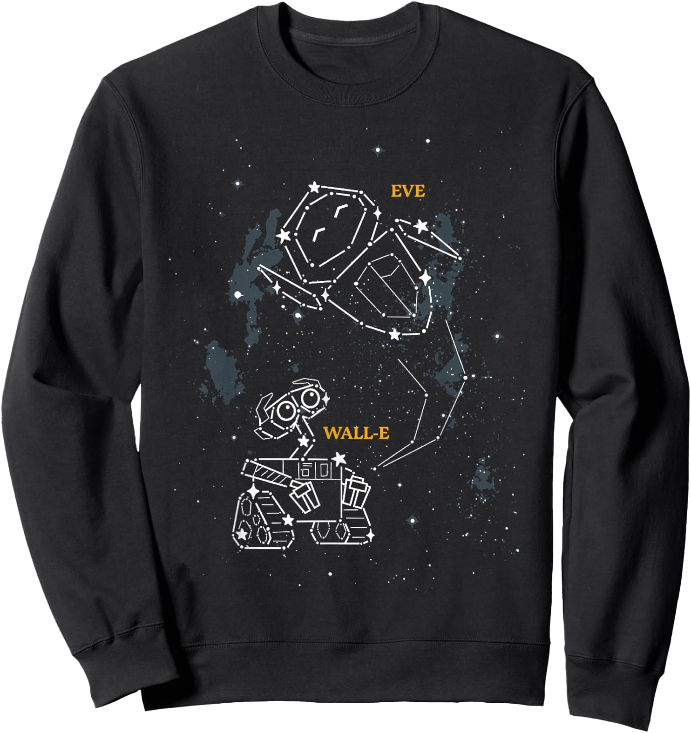 Disney Pixar Wall-E & Eve Constellations Small Sweatshirt - Sweatshirt | Black