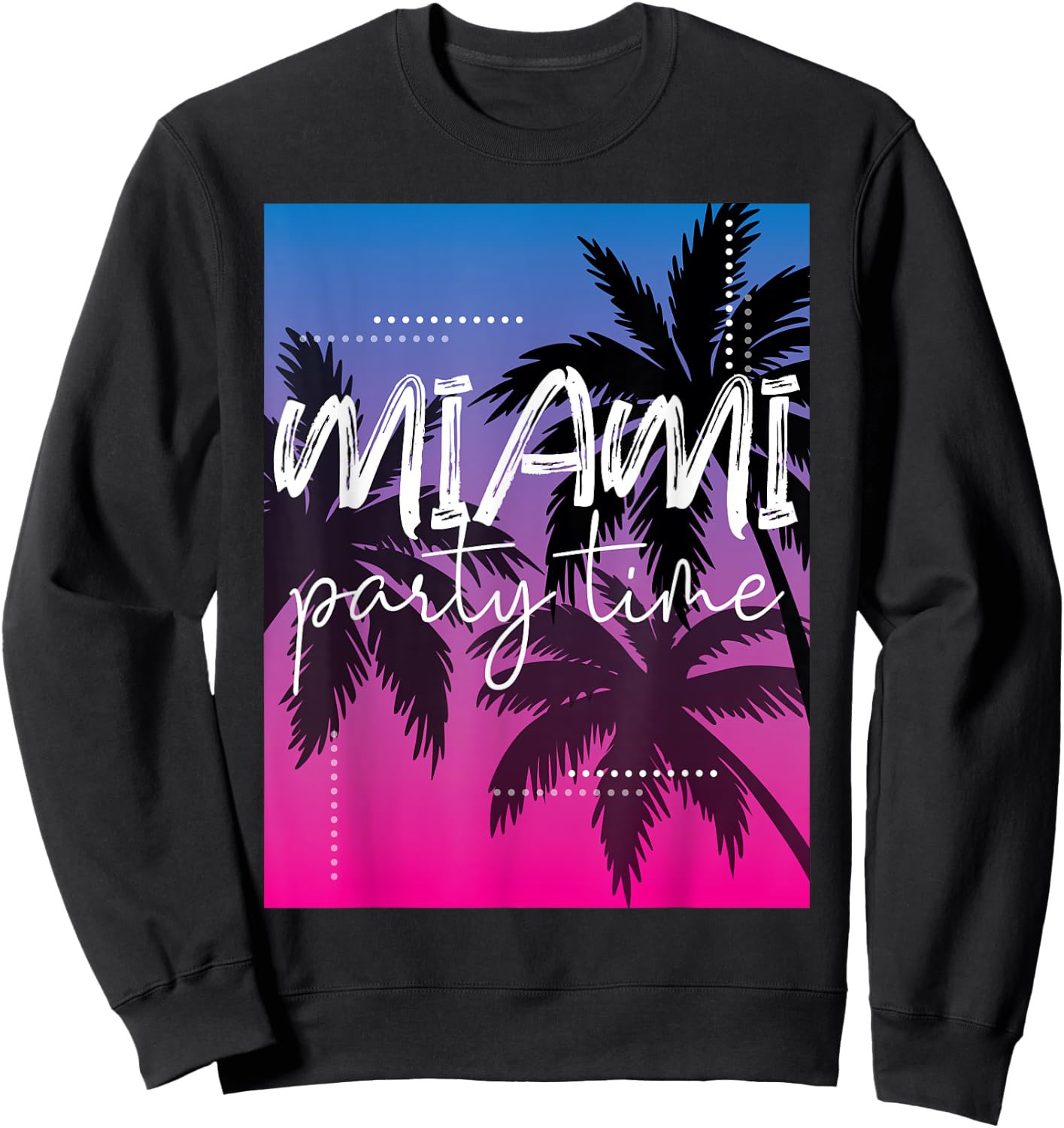 Cool Miami Beach Shirts, I Love Miami Florida, Miami Outfit Sweatshirt - Sweatshirt | Black