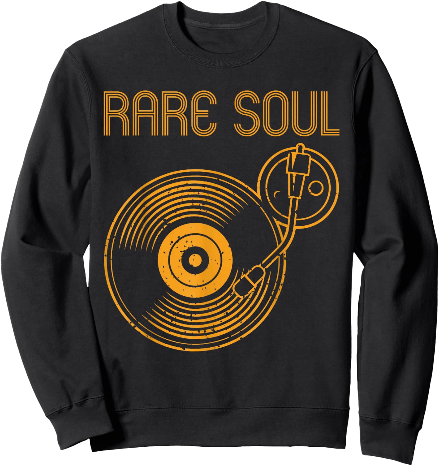Classic Rare Soul Music Vintage Style DJ Turntable Gift Sweatshirt - Sweatshirt | Black