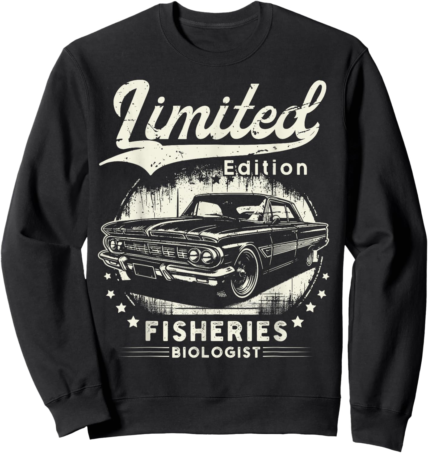 Fisheries Biologist Job car Birthday Worker Professional Sweatshirt - Sweatshirt | Black