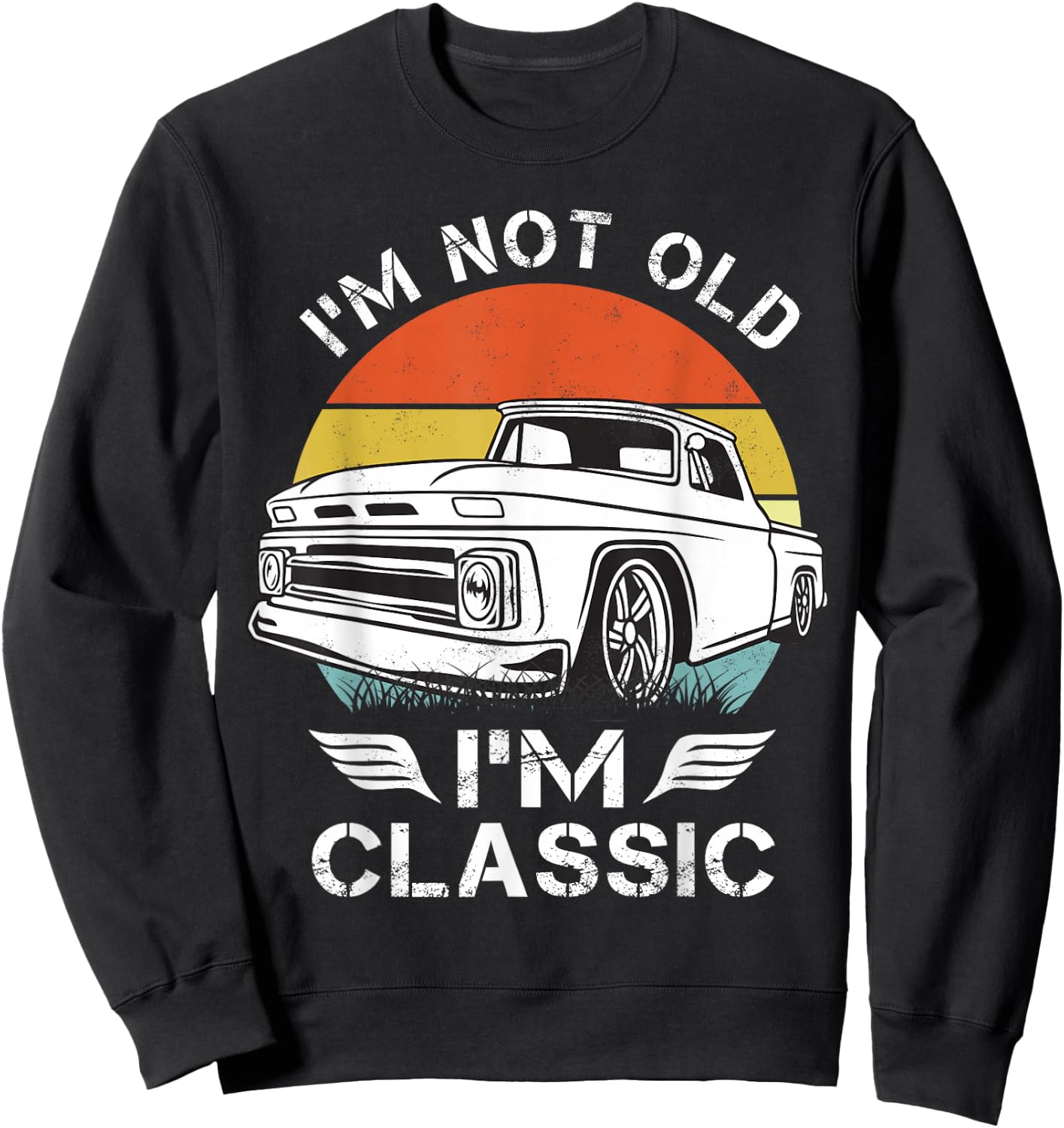 1966 chevys c10 truck , Small, Black Sweatshirt - Sweatshirt | Black
