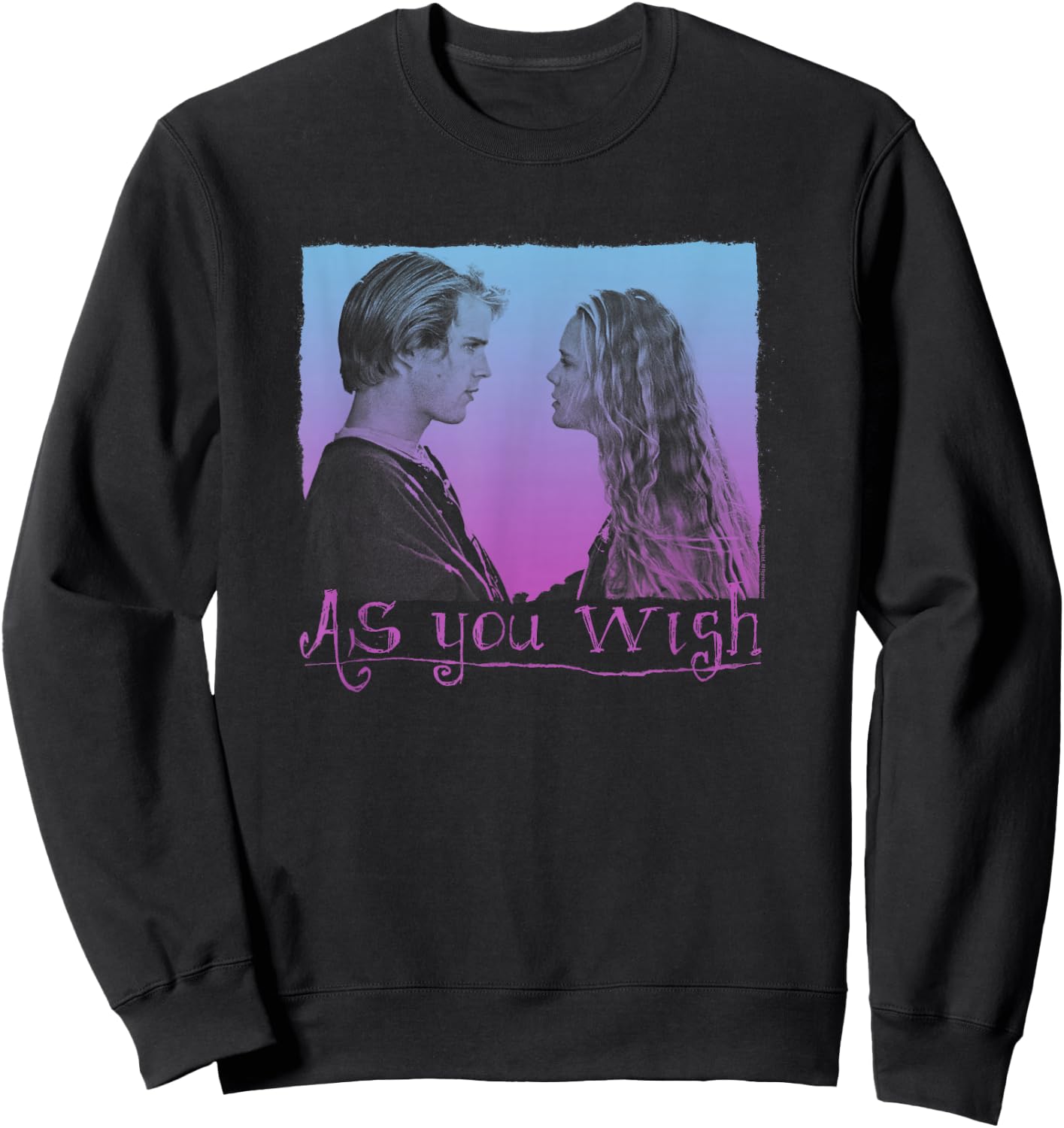 The Princess Bride As You Wish Gradient Retro Movie Sweatshirt - Sweatshirt | Black