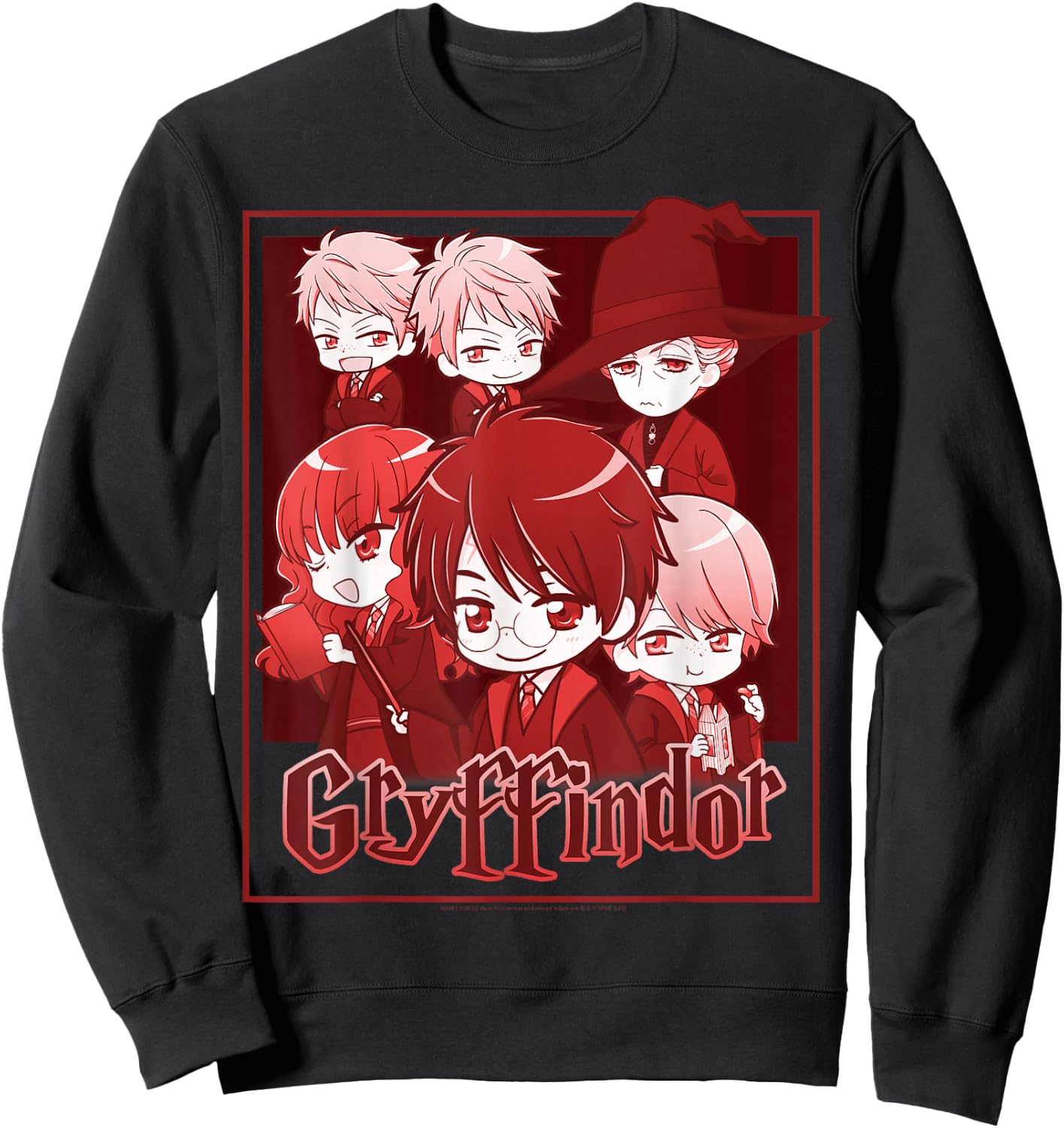 Harry Potter Gryffindor House Group Shot Anime Sweatshirt - Sweatshirt | Black