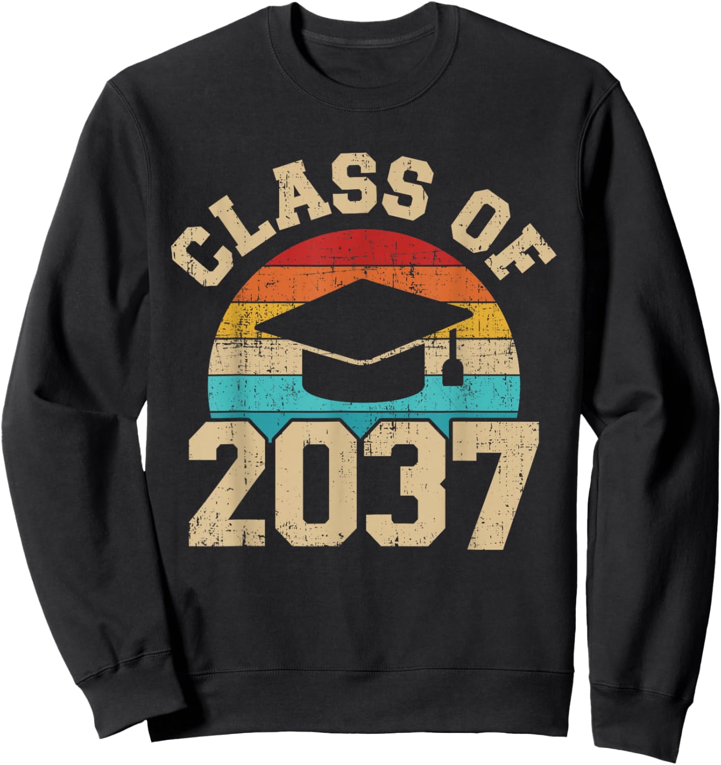 Kindergarten to graduation class of 2037 grow with me Sweatshirt - Sweatshirt | Black