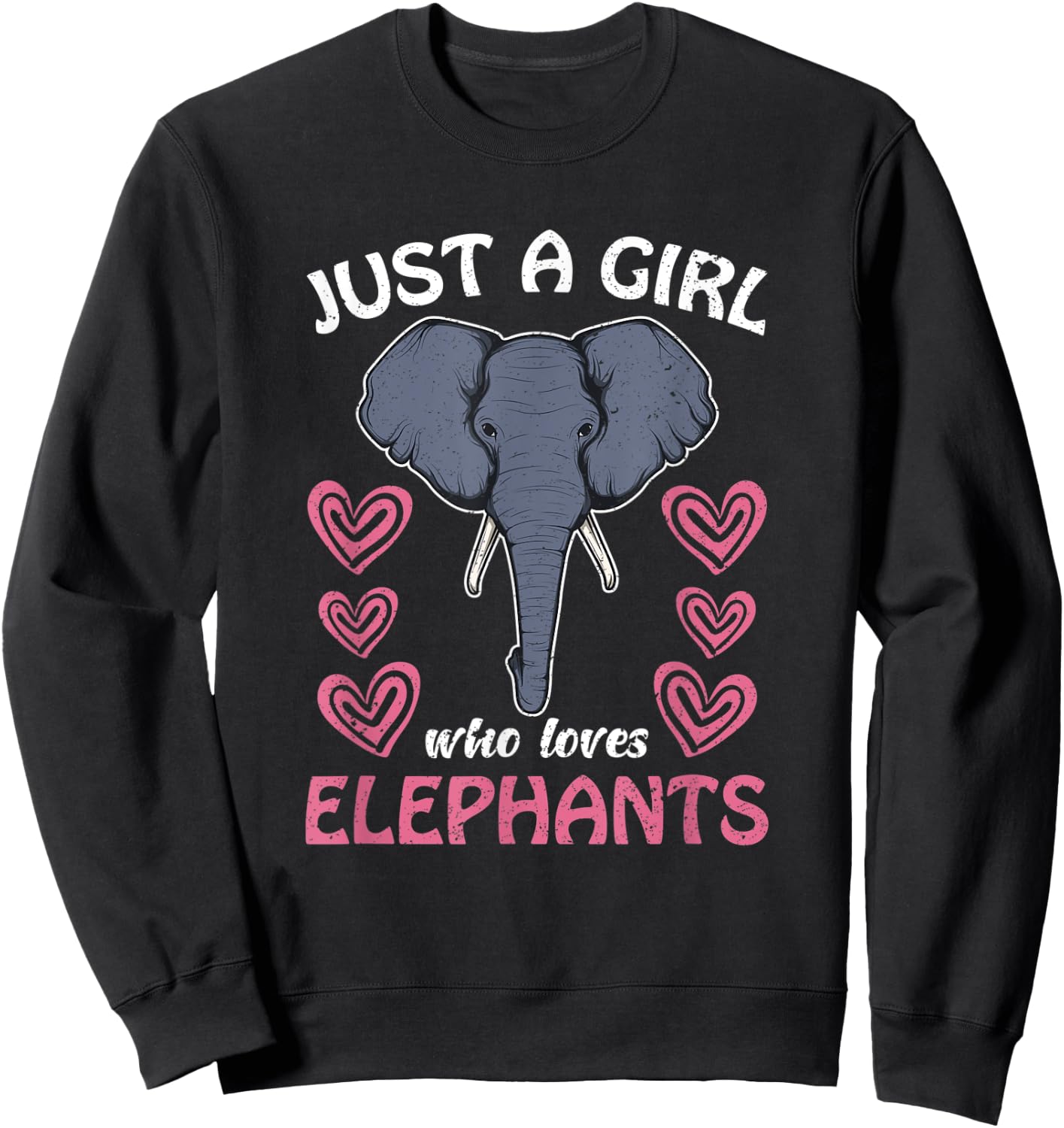 Africa Elephant Wildlife Women Gift Elephant Sweatshirt - Sweatshirt | Black
