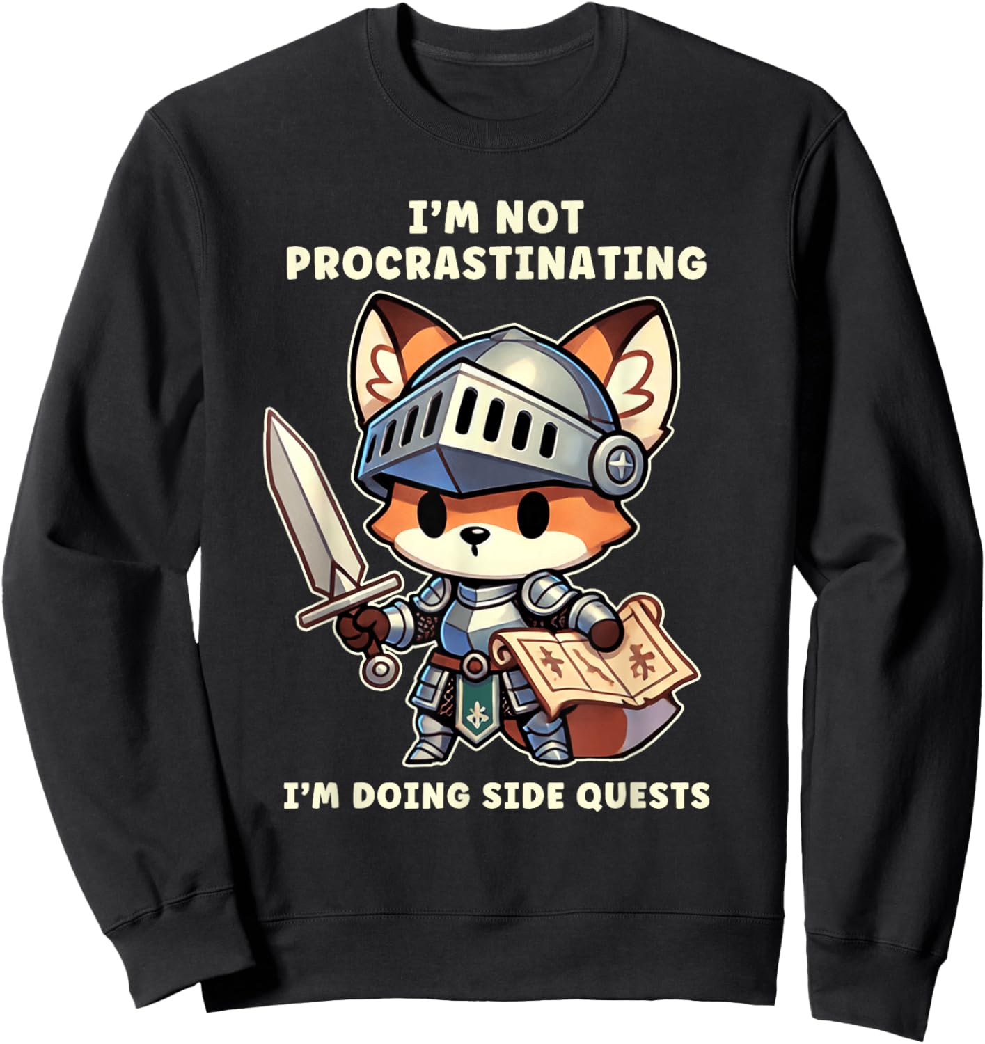I'm Not Procrastinating I'm Doing Side Quests Gamer Sweatshirt - Sweatshirt | Black