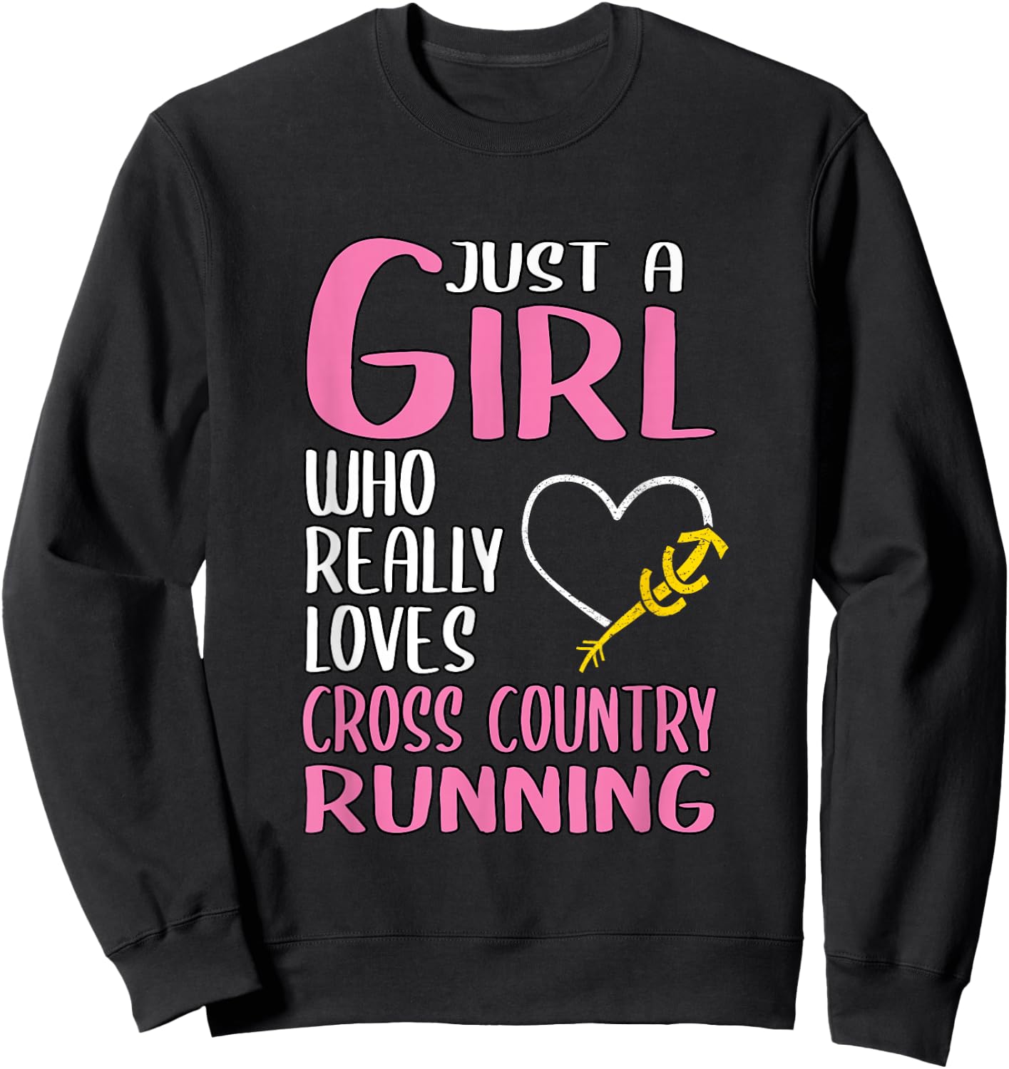 Just A Girl Who Really Loves Cross Country Running Sweatshirt - Sweatshirt | Black