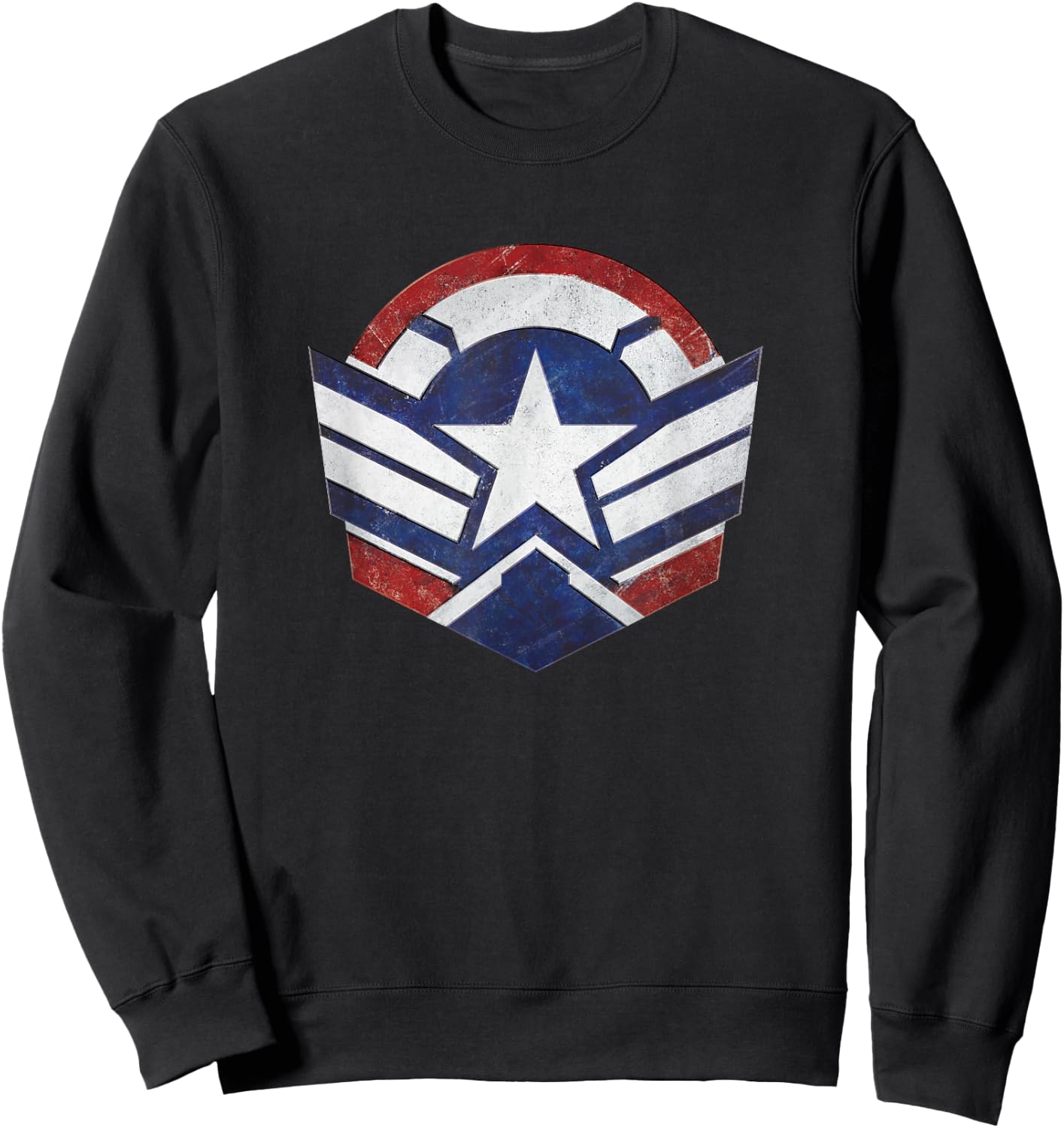 The Falcon and The Winter Soldier Captain America Star Icon Sweatshirt - Sweatshirt | Black