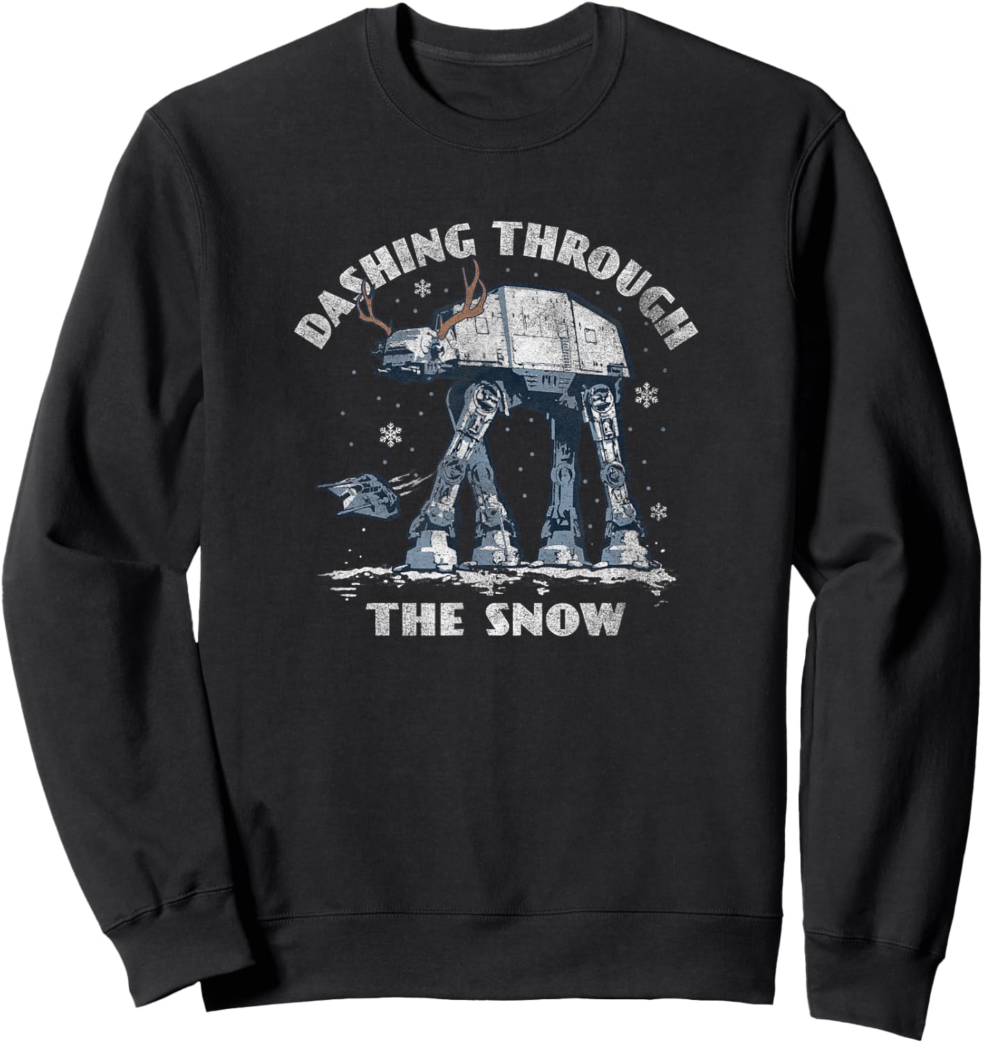 Star Wars Christmas AT-AT Walker Dashing Through The Snow Sweatshirt - Sweatshirt | Black