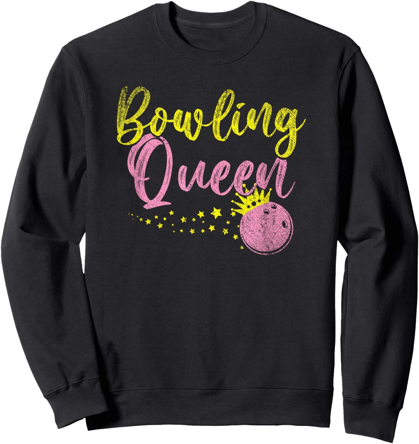 Bowling Queen Women Athletes Ladies Gift Bowling Sweatshirt - Sweatshirt | Black