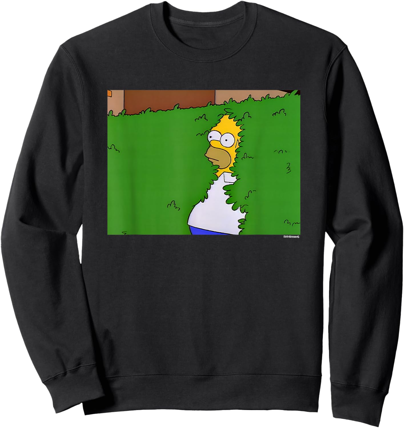 The Simpsons Homer Hedge Meme Small Sweatshirt - Sweatshirt | Black