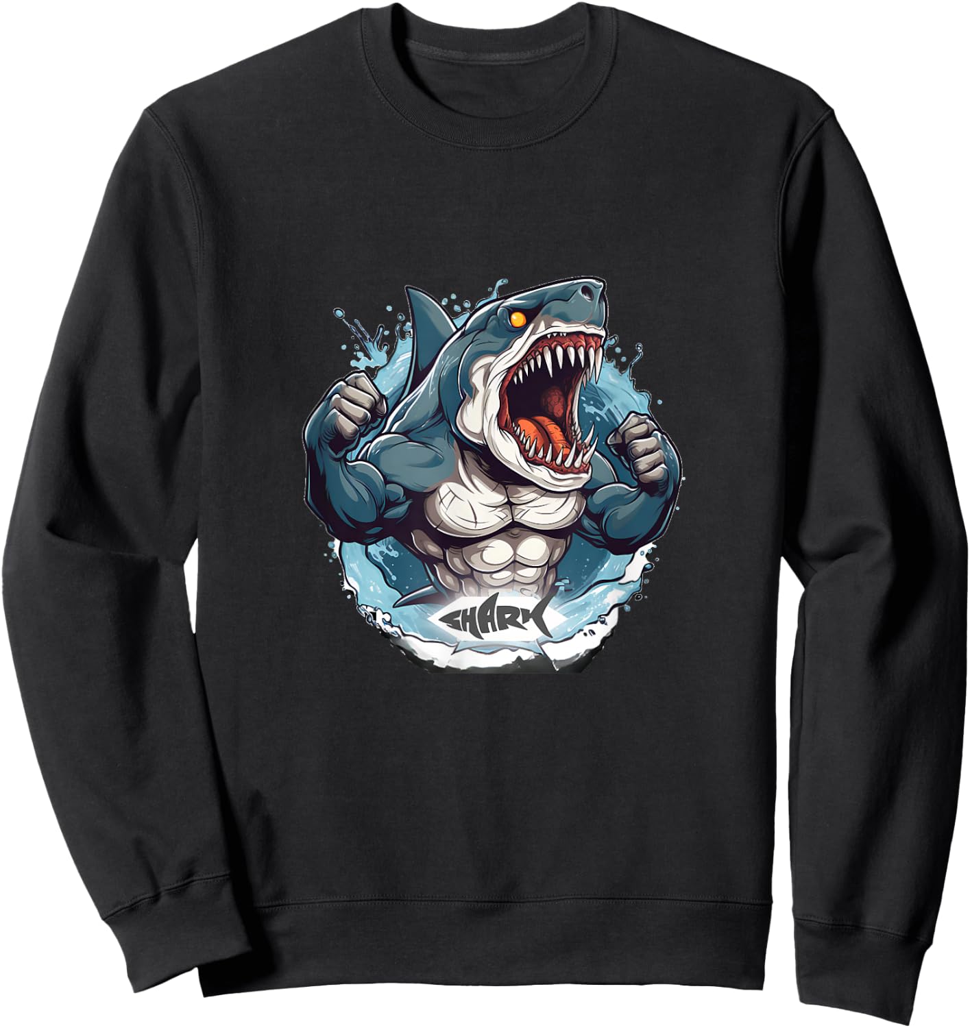 Shark muscle Classic, Animals Gym World, Bodybuilder Sweatshirt - Sweatshirt | Black