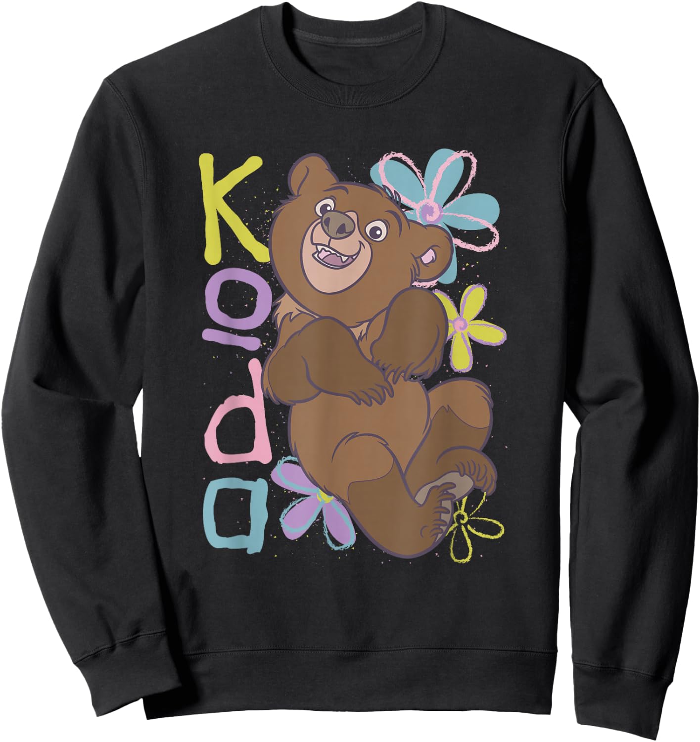 Disney Brother Bear Vintage Koda Wildflower Retro Poster Sweatshirt - Sweatshirt | Black