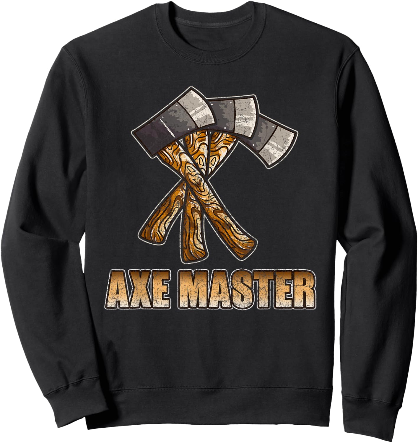Axe throwing shirt gift lumberjack hatchet outdoorsmen Sweatshirt - Sweatshirt | Black