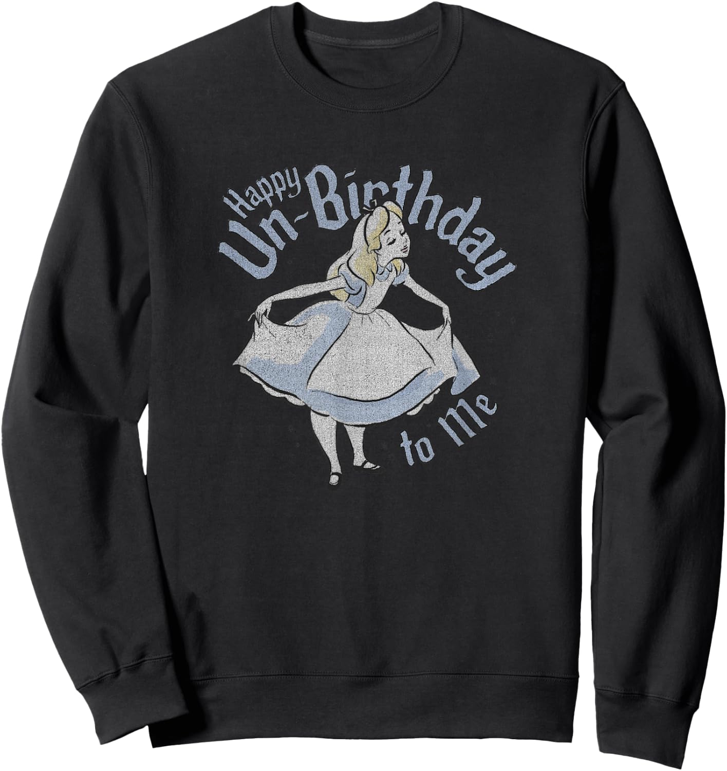 Disney Alice in Wonderland Alice Happy Un-Birthday to Me Small Sweatshirt - Sweatshirt | Black