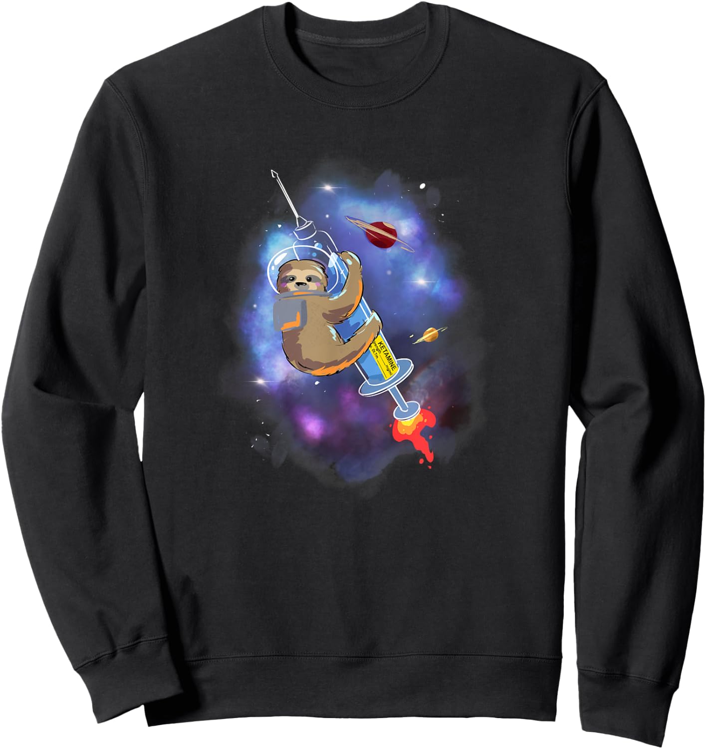 Space ketamine sloth anesthesia critical care Emergency med Sweatshirt - Sweatshirt | Black