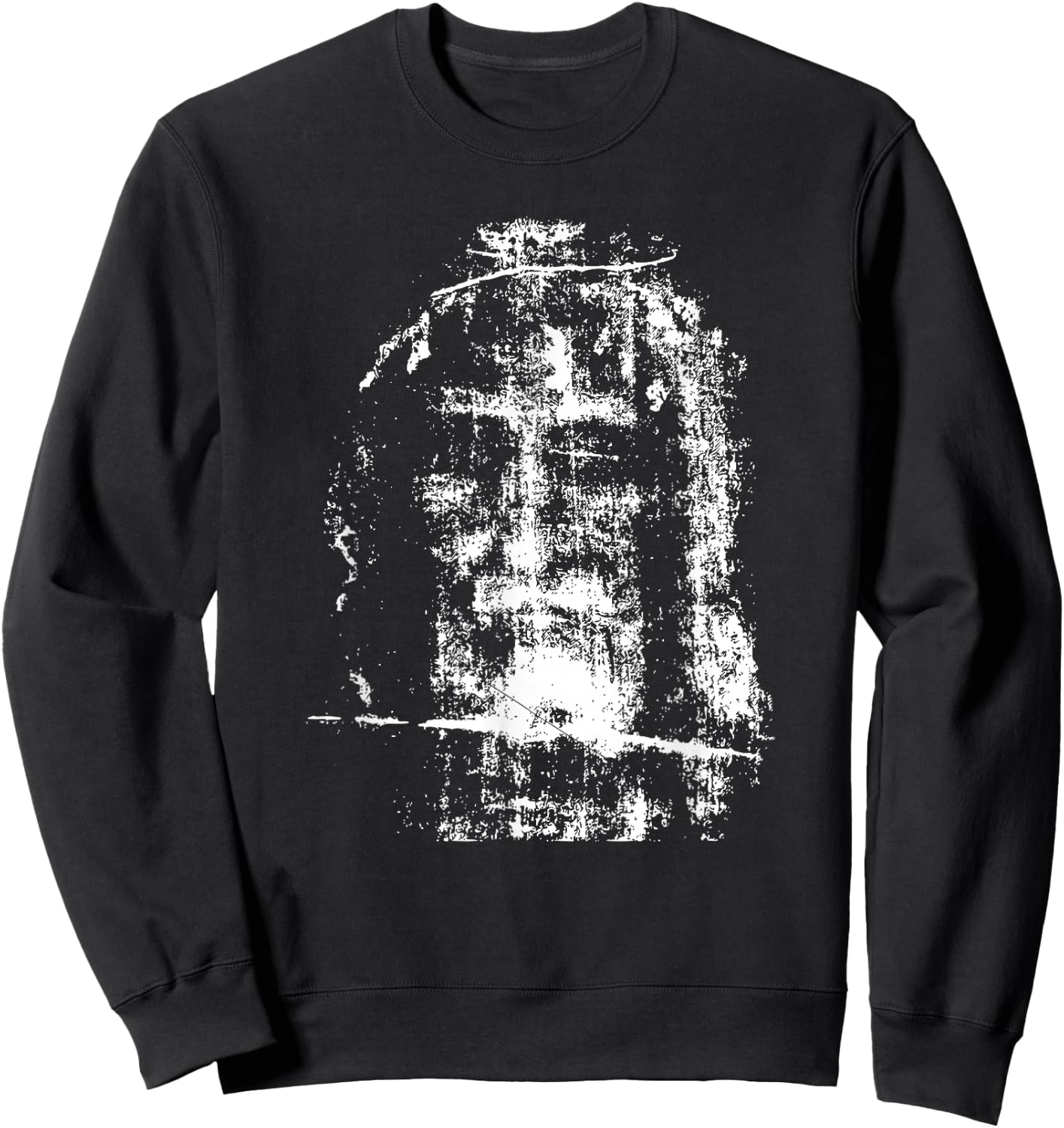 Shroud of Turin Jesus Christ Face Sweatshirt - Sweatshirt | Black