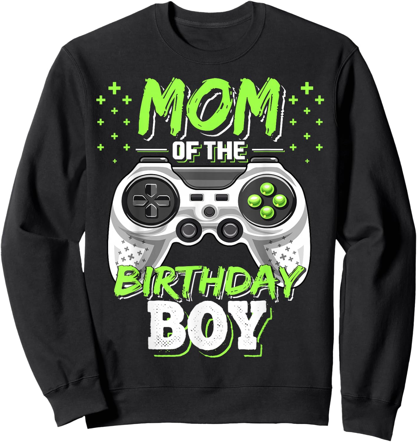 Mom of the Birthday Boy Matching Video Gamer Birthday Party Sweatshirt - Sweatshirt | Black