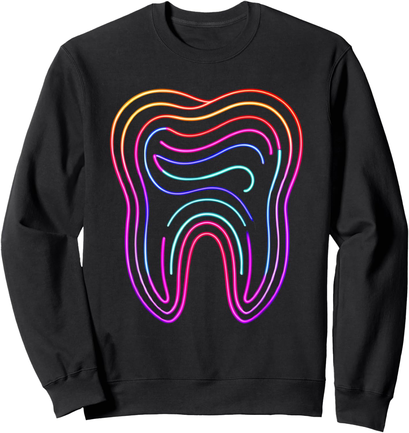 Dentist Retro Vintage Teeth Dental Hygienist Assistant Tooth Sweatshirt - Sweatshirt | Black