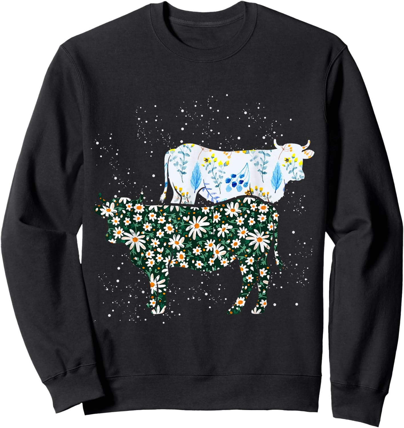 Vintage Cow Sweatshirt - Sweatshirt | Black