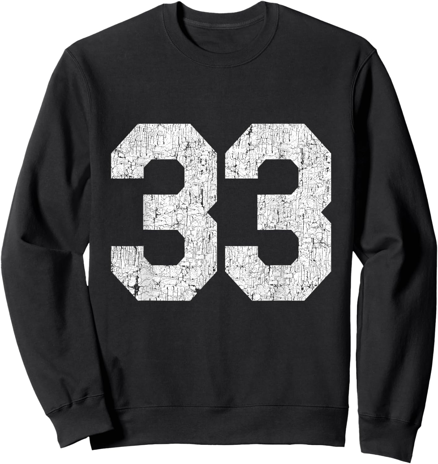 #33 Jersey Uniform Varsity Sports Number, 33rd Birthday Sweatshirt - Sweatshirt | Black