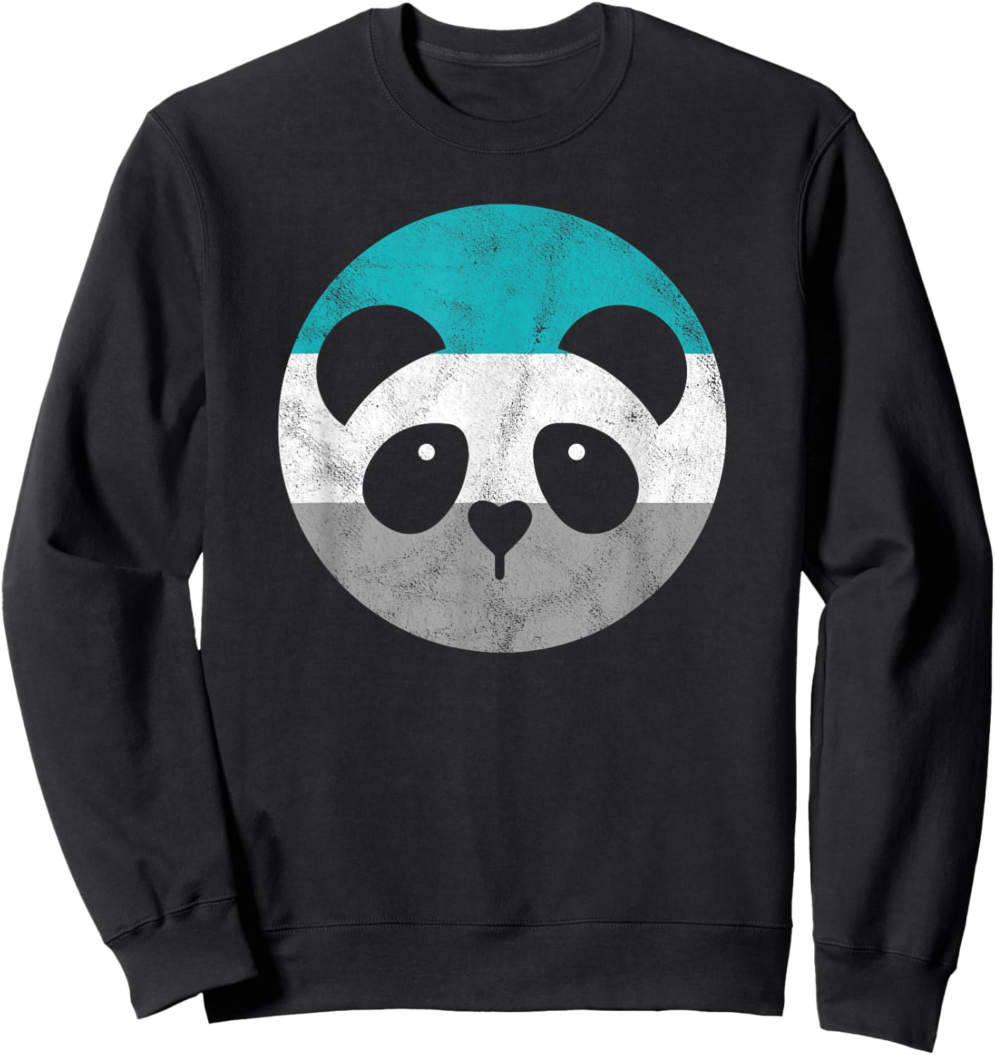Panda Face Retro Gift or Boys Sweatshirt - Sweatshirt | Black