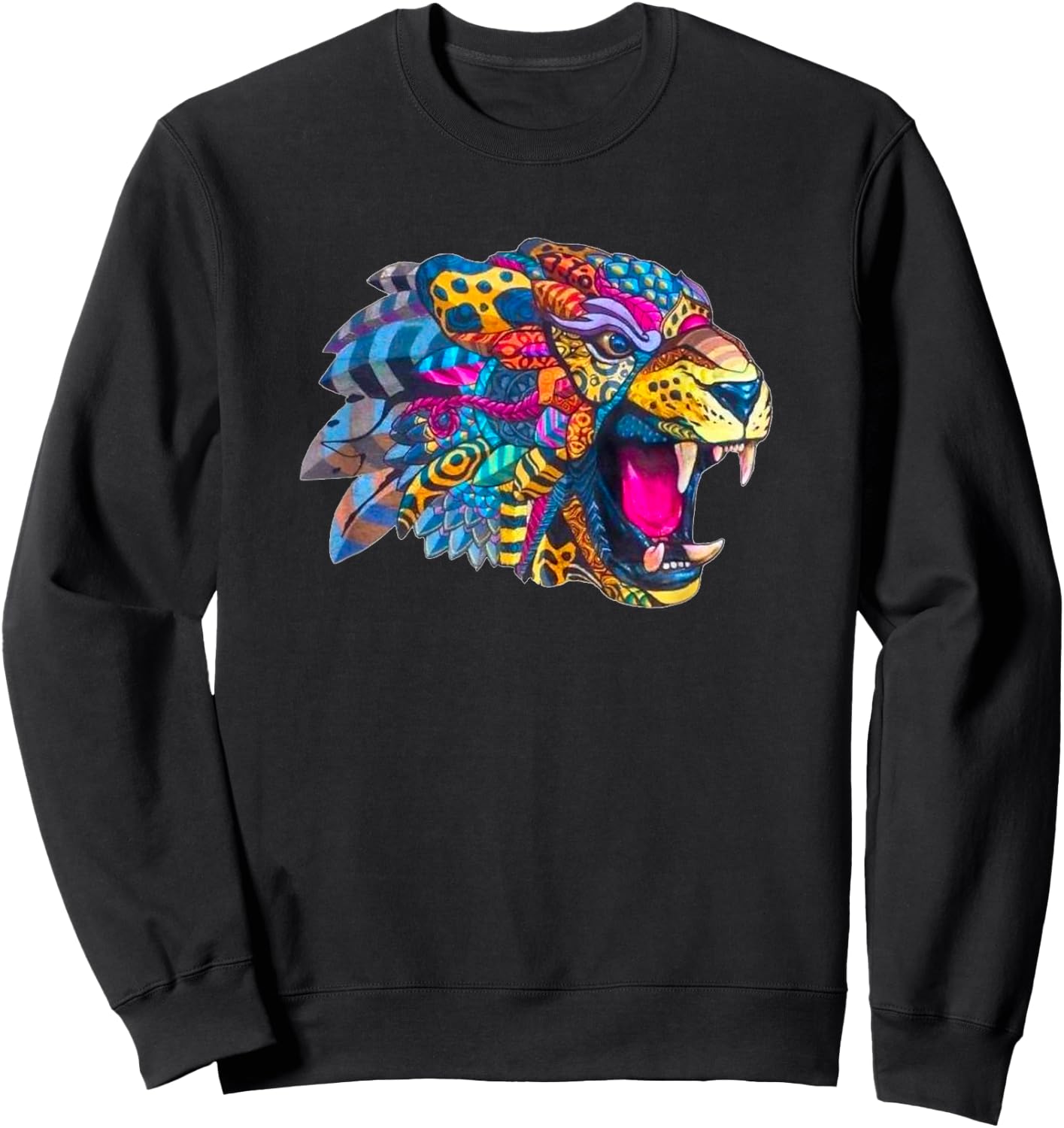 Alebrije Tiger Sweatshirt - Sweatshirt | Black