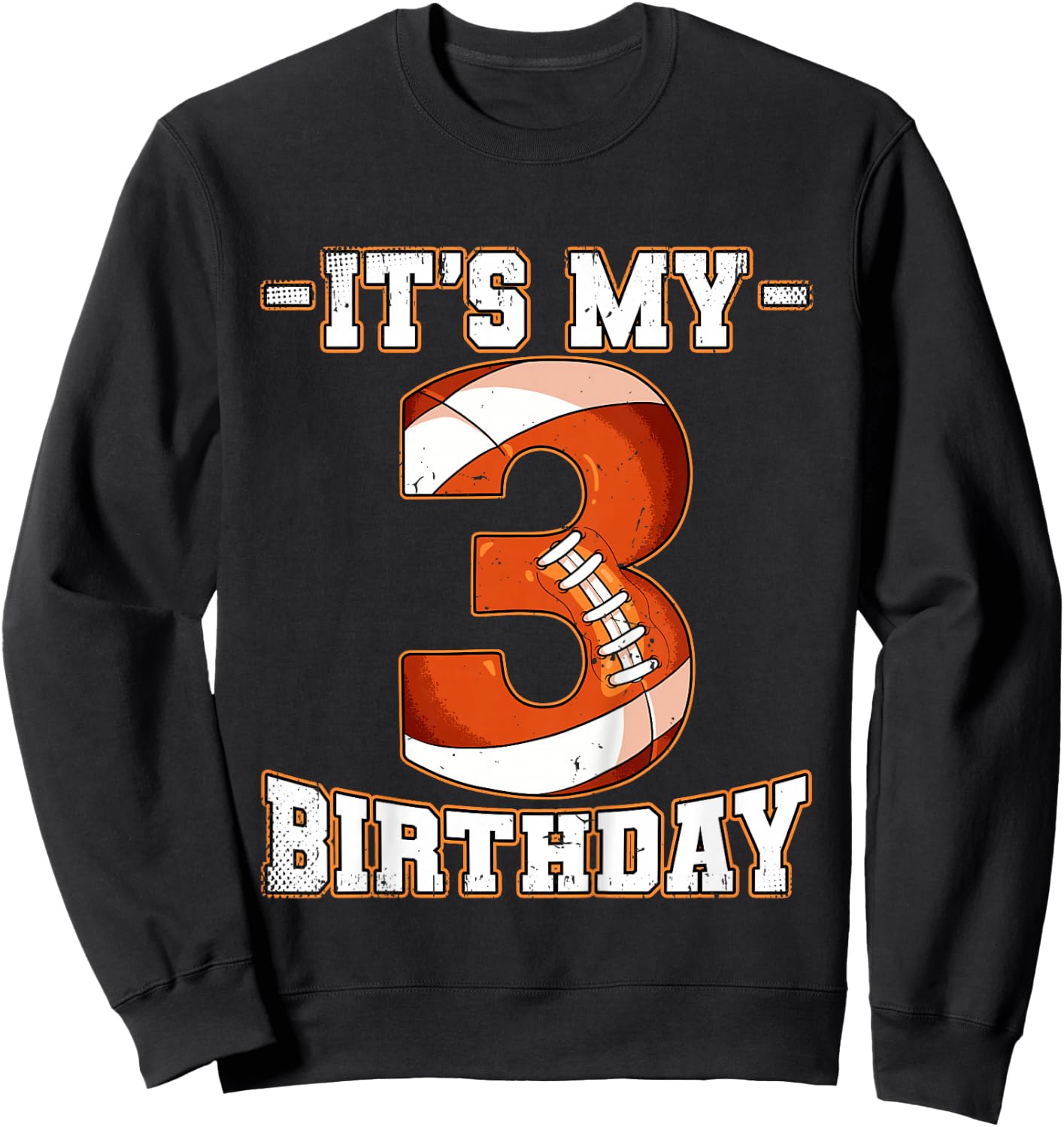Kids 3rd Birthday Football Sweatshirt - Sweatshirt | Black